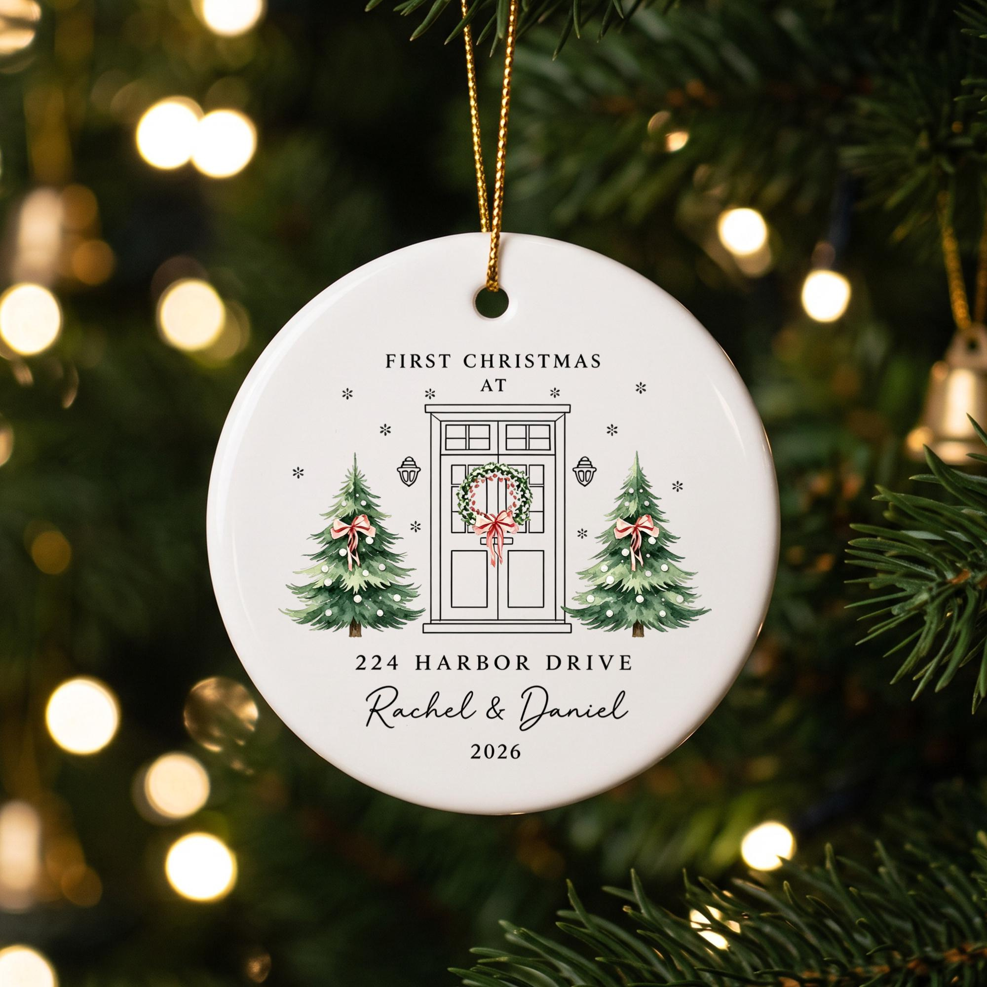 First Christmas in Our New Home 2026 Ornament, Personalized Heart Ceramic Keepsake Couple Gift First Christmas in Our New Home 2026 Ornament, Personalized Heart Ceramic Keepsake Couple Gift