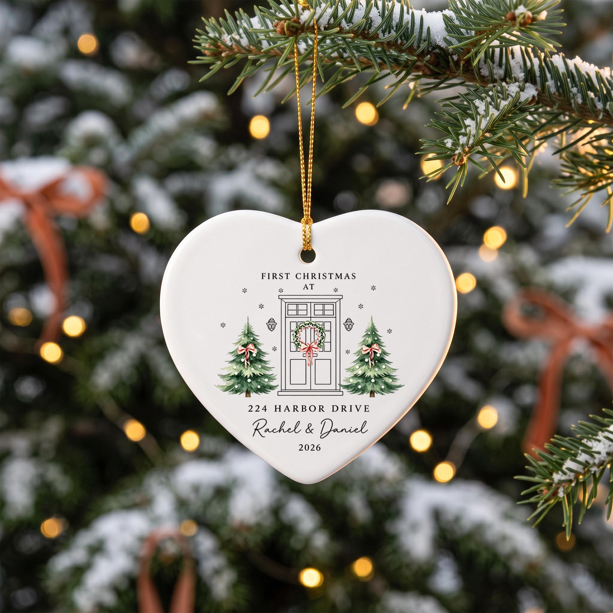First Christmas in Our New Home 2026 Ornament, Personalized Heart Ceramic Keepsake Couple Gift 1 - MeasureMason First Christmas in Our New Home 2026 Ornament, Personalized Heart Ceramic Keepsake Couple Gift 1
