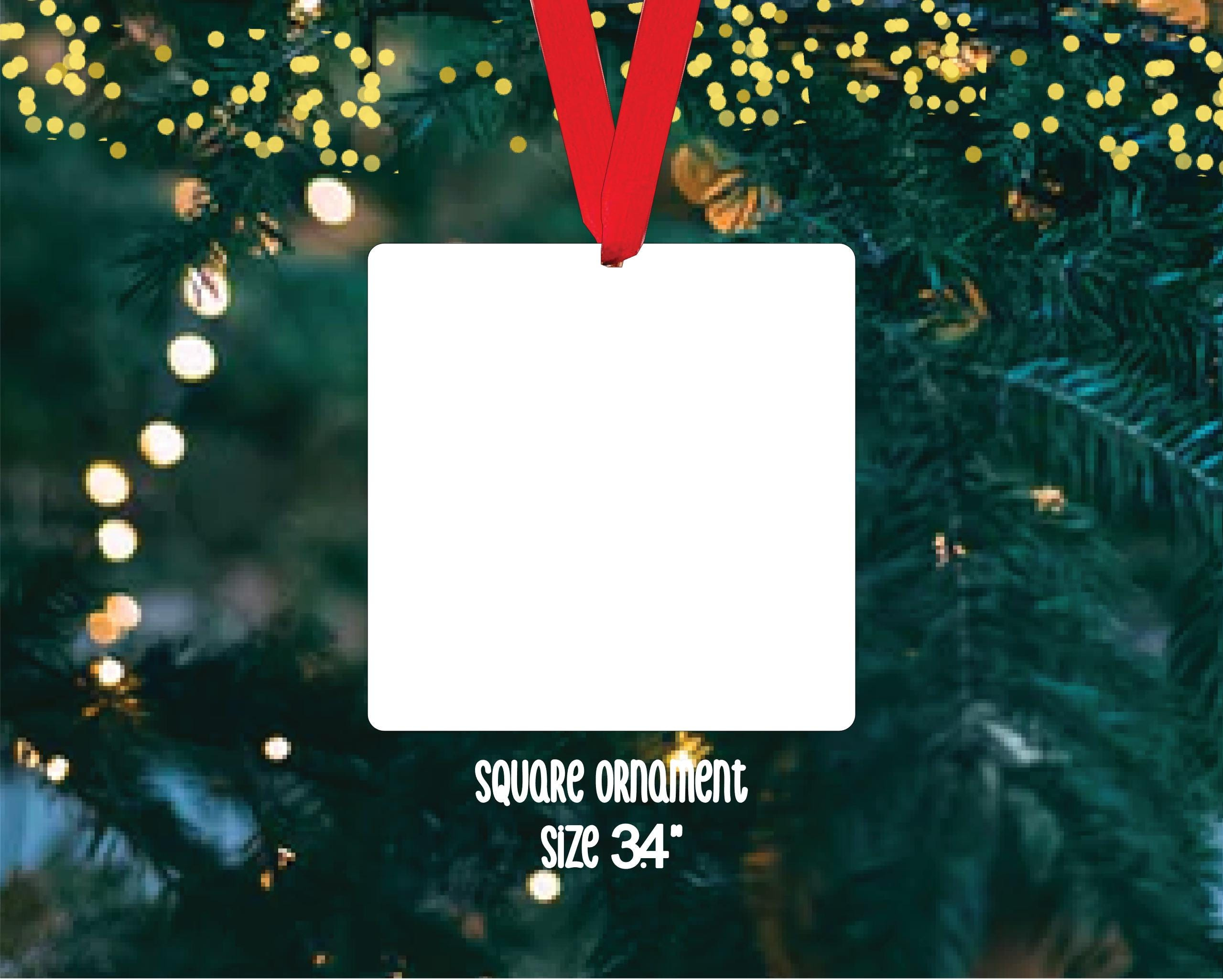 Square Acrylic Sublimation Ornament Blank 3.4 Square Acrylic Sublimation Ornament Blank 3.4