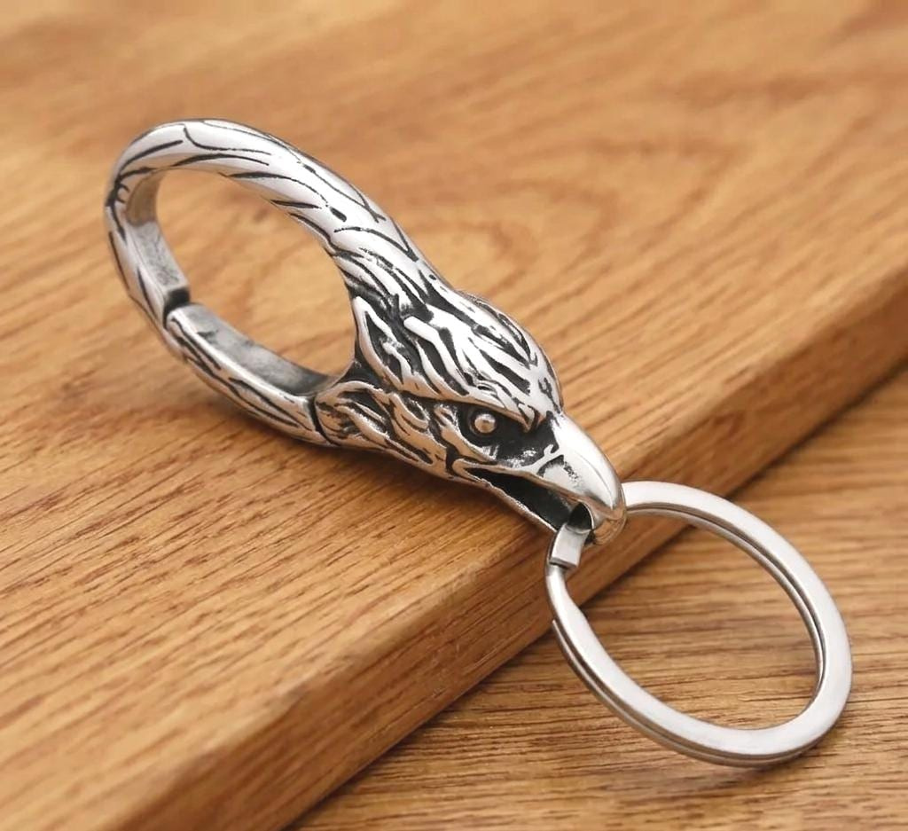 Gothic Dragon Stainless Steel Carabiner Keychain - Unique Mens Gift 3 - MeasureMason Gothic Dragon Stainless Steel Carabiner Keychain - Unique Mens Gift 3