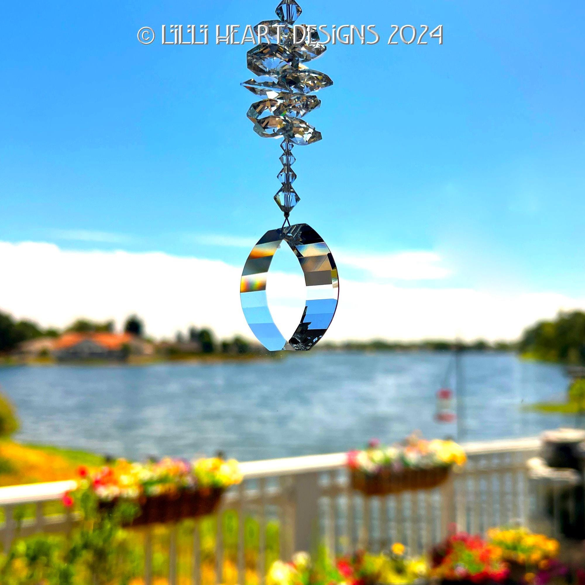 Swarovski Crystal Feng Shui Energy Gate Suncatcher 38mm Clear Octagons Handmade Car Mirror Rainbow Maker 2 - MeasureMason Swarovski Crystal Feng Shui Energy Gate Suncatcher 38mm Clear Octagons Handmade Car Mirror Rainbow Maker 2
