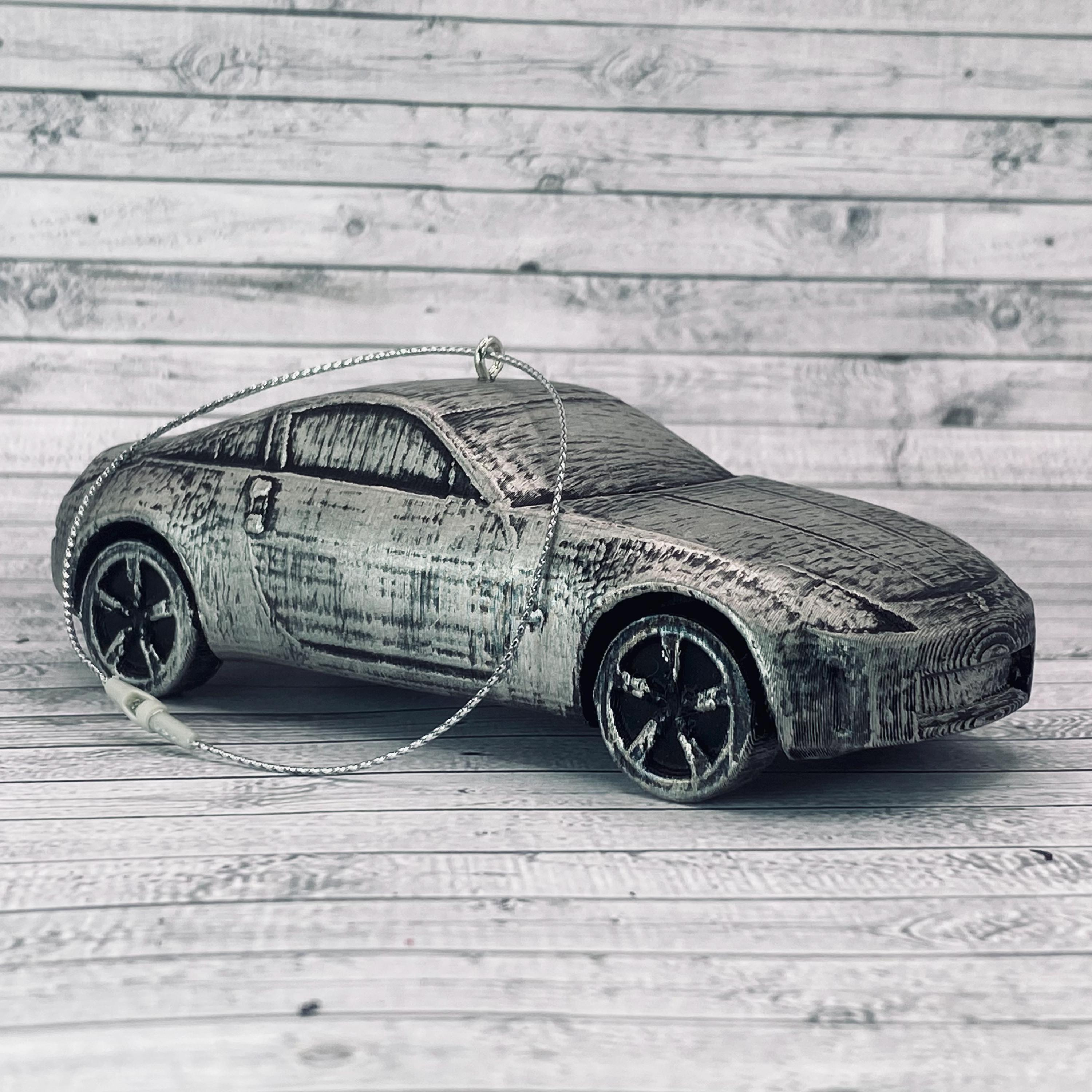 Personalized 3D Printed Nissan 350Z Christmas Ornament - Custom Car Tree Decoration 4 - MeasureMason Personalized 3D Printed Nissan 350Z Christmas Ornament - Custom Car Tree Decoration 4