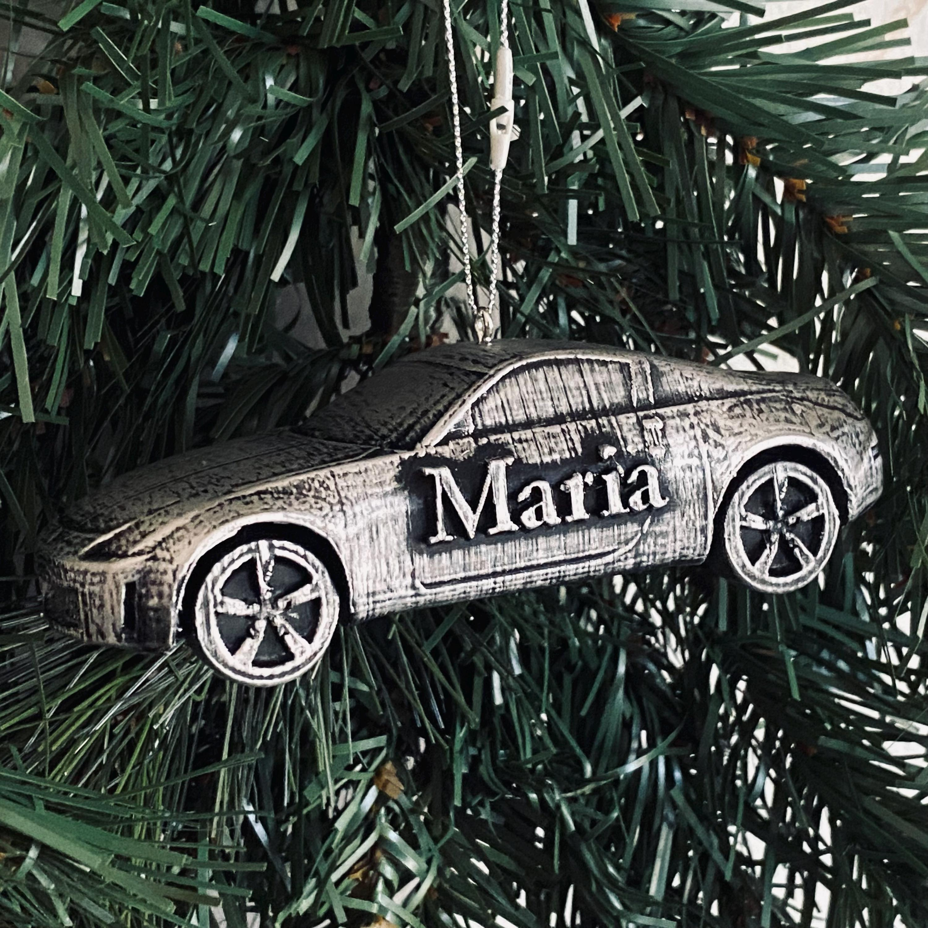 Personalized 3D Printed Nissan 350Z Christmas Ornament - Custom Car Tree Decoration