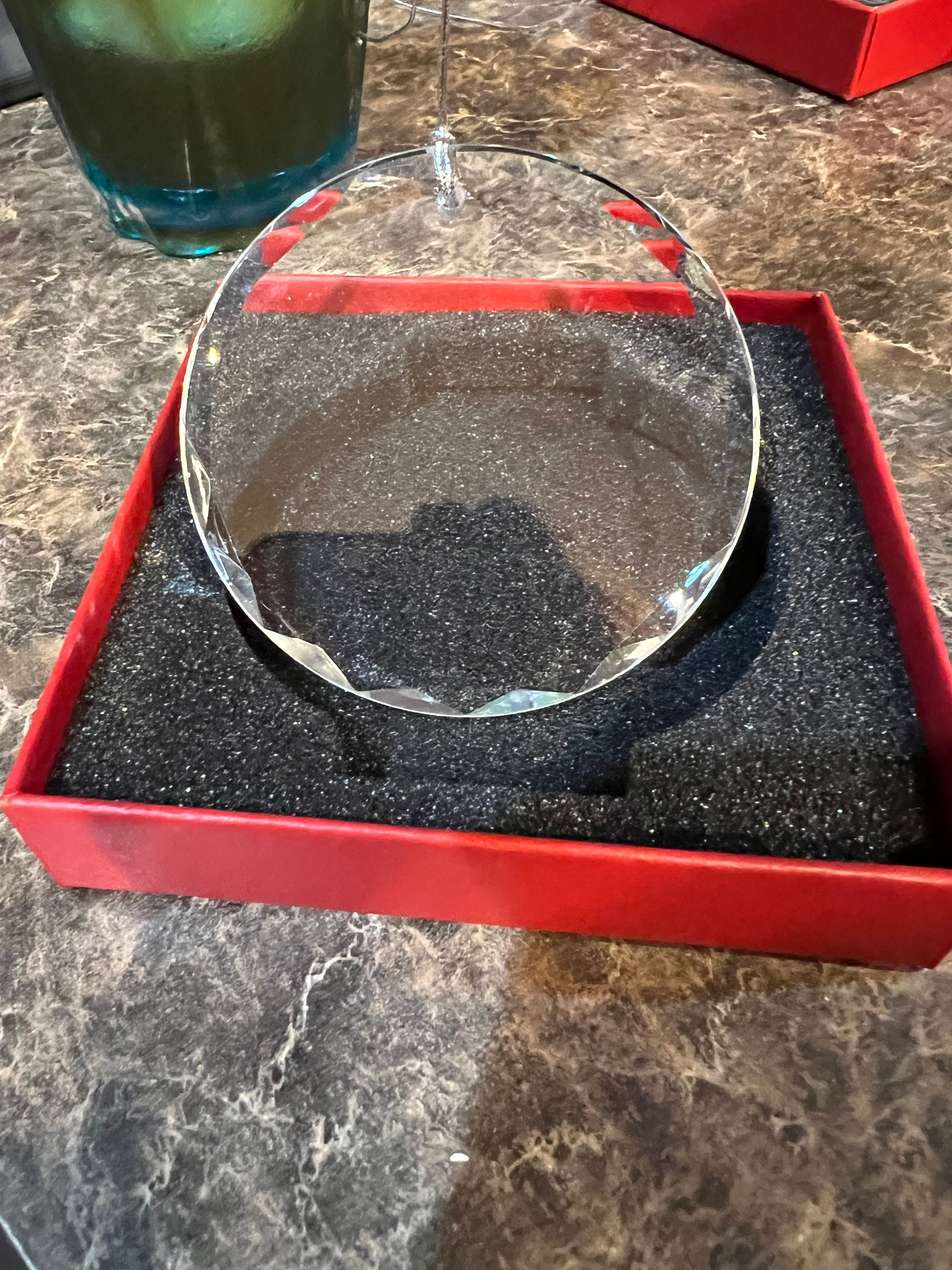 K9 Crystal Christmas Ornaments - Bundle of 20 Laser Engravable 3.25" Round Blanks with Gift Box 4 - MeasureMason K9 Crystal Christmas Ornaments - Bundle of 20 Laser Engravable 3.25" Round Blanks with Gift Box 4