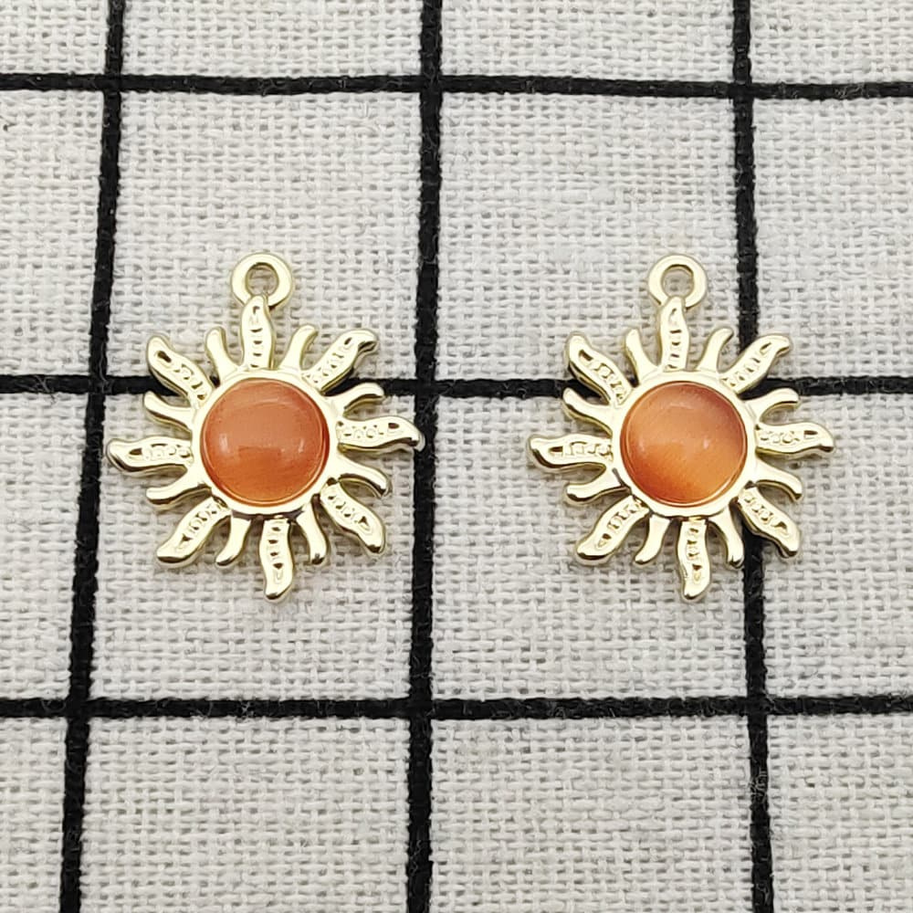 Gold Sun Charms for DIY Jewelry Making - 10/16pcs Bulk Pack 4 - MeasureMason Gold Sun Charms for DIY Jewelry Making - 10/16pcs Bulk Pack 4