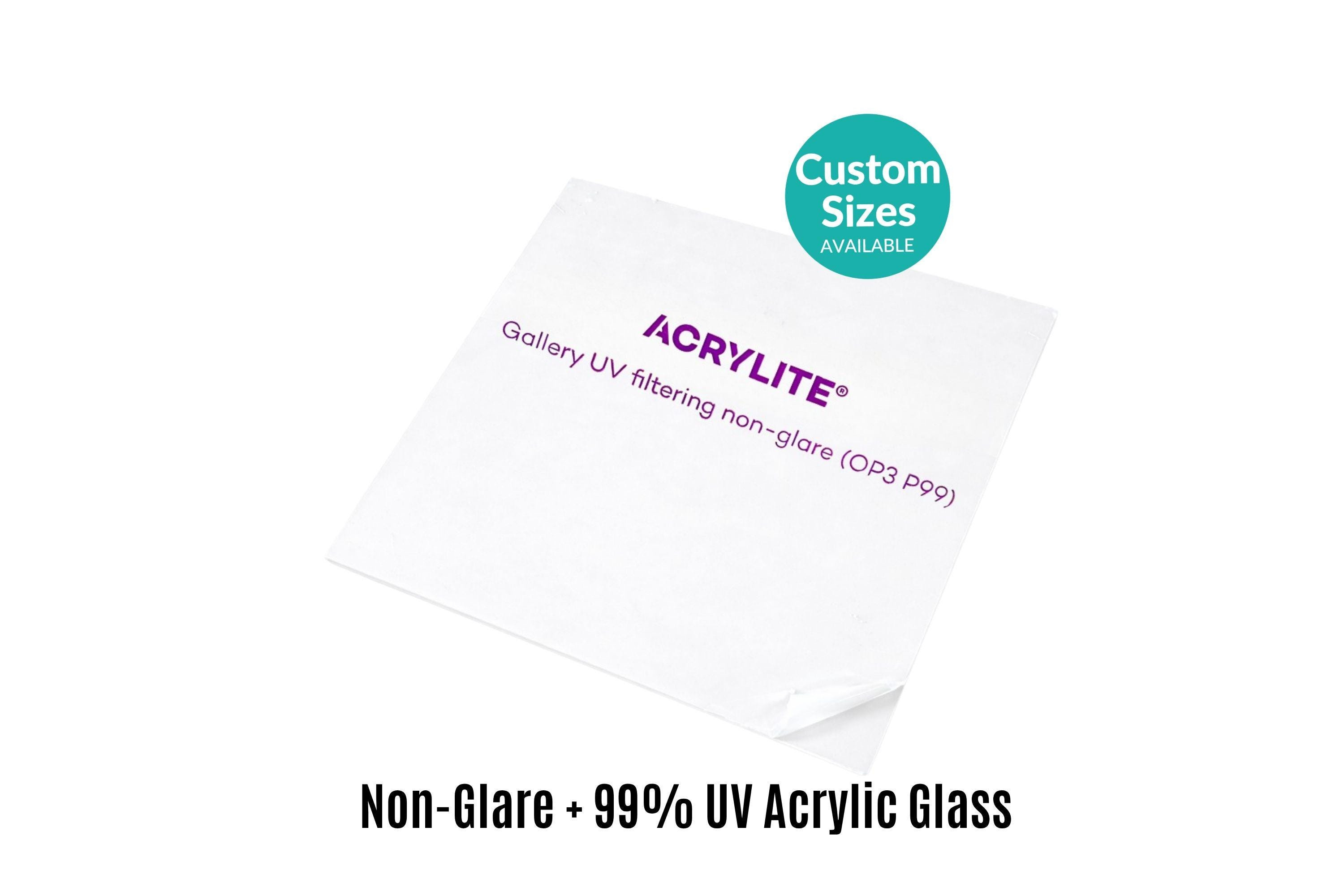 Custom-Cut Non-Glare Acrylic Glass Sheet for Picture Framing - UV Protection