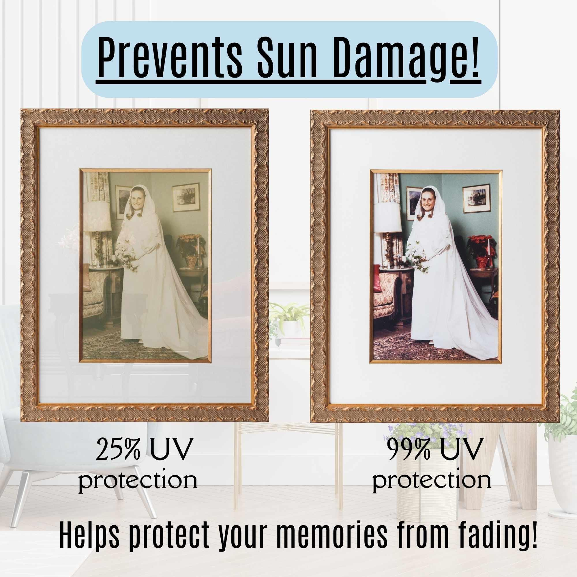 Custom-Cut Non-Glare Acrylic Glass Sheet for Picture Framing - UV Protection 4 - MeasureMason Custom-Cut Non-Glare Acrylic Glass Sheet for Picture Framing - UV Protection 4