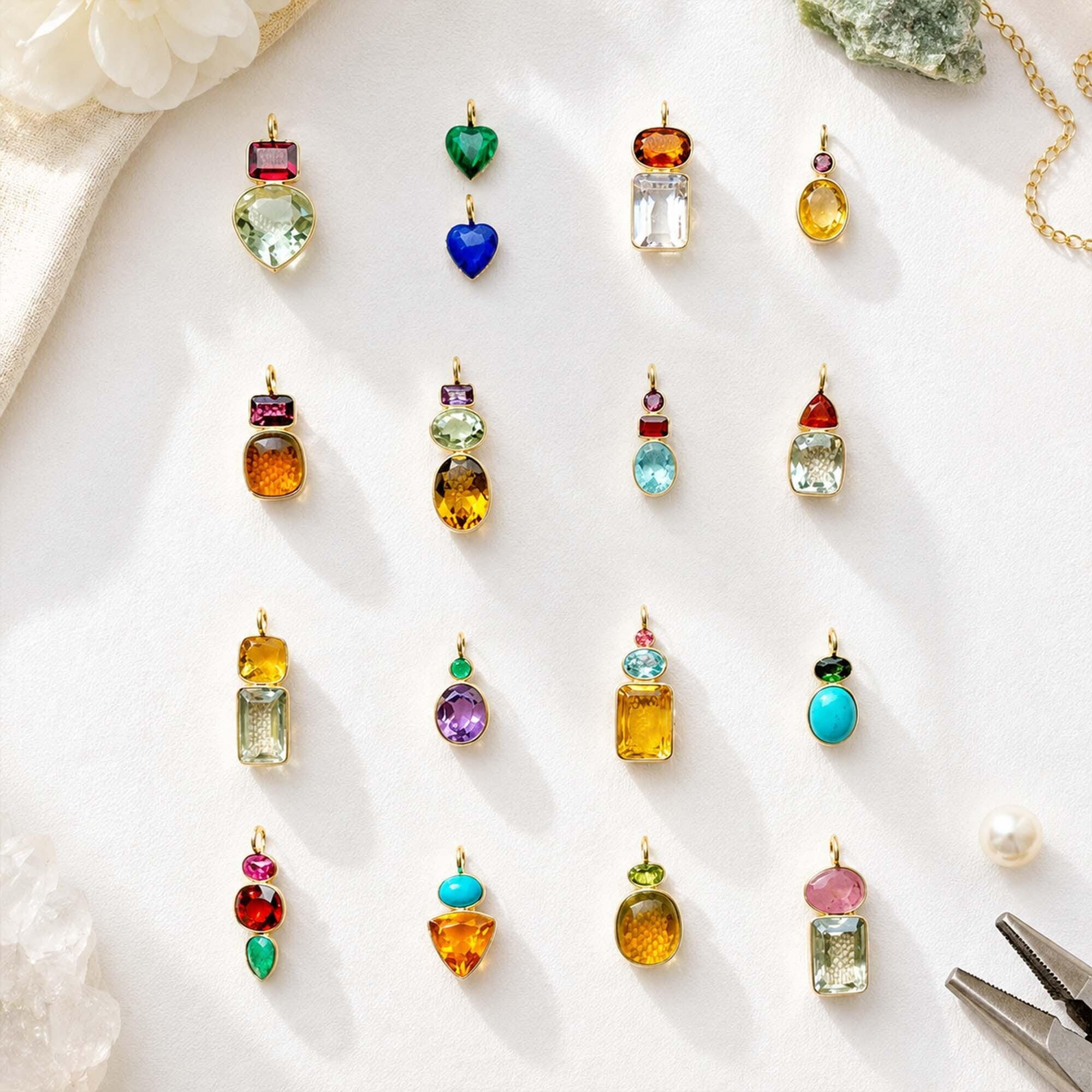Colorful Crystal Gemstone Jewelry Making Charms Colorful Crystal Gemstone Jewelry Making Charms