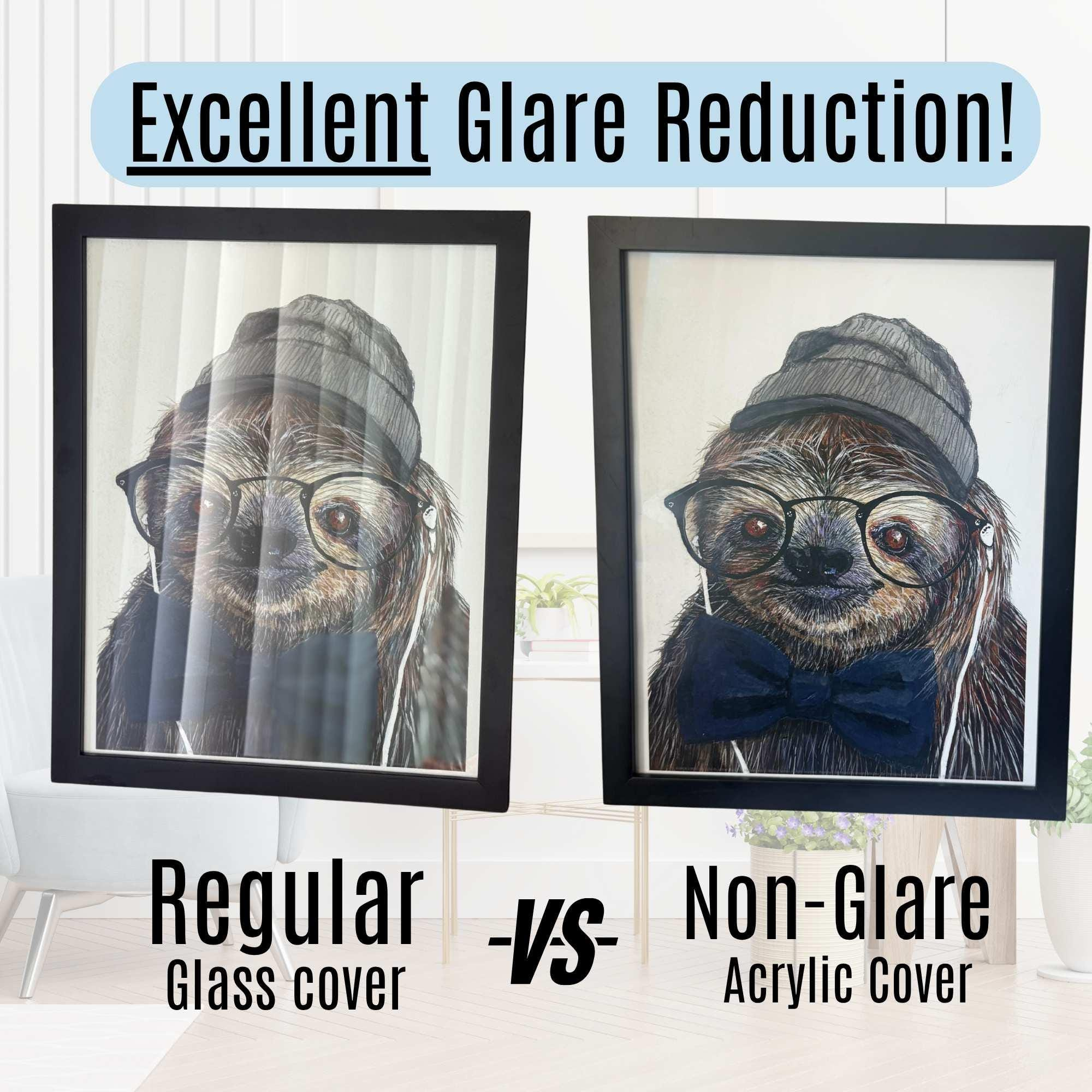 Custom-Cut Non-Glare Acrylic Glass Sheet for Picture Framing - UV Protection 2 - MeasureMason Custom-Cut Non-Glare Acrylic Glass Sheet for Picture Framing - UV Protection 2