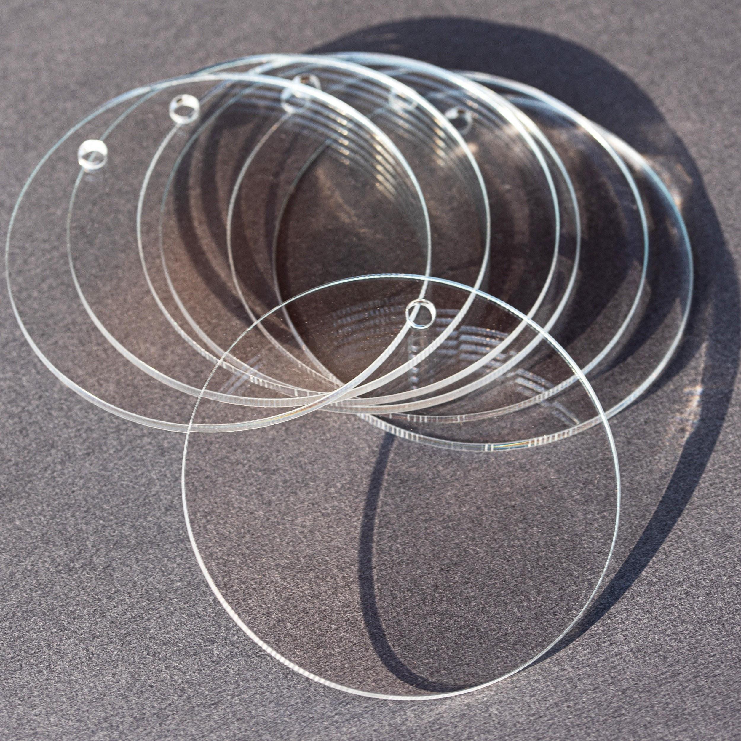50 Pack 3.5in Clear Acrylic Circles 1/8" Thick Ornament Blanks with 5mm Hole Plexiglass Discs Set of 25, 50, 100 1 - MeasureMason 50 Pack 3.5in Clear Acrylic Circles 1/8" Thick Ornament Blanks with 5mm Hole Plexiglass Discs Set of 25, 50, 100 1