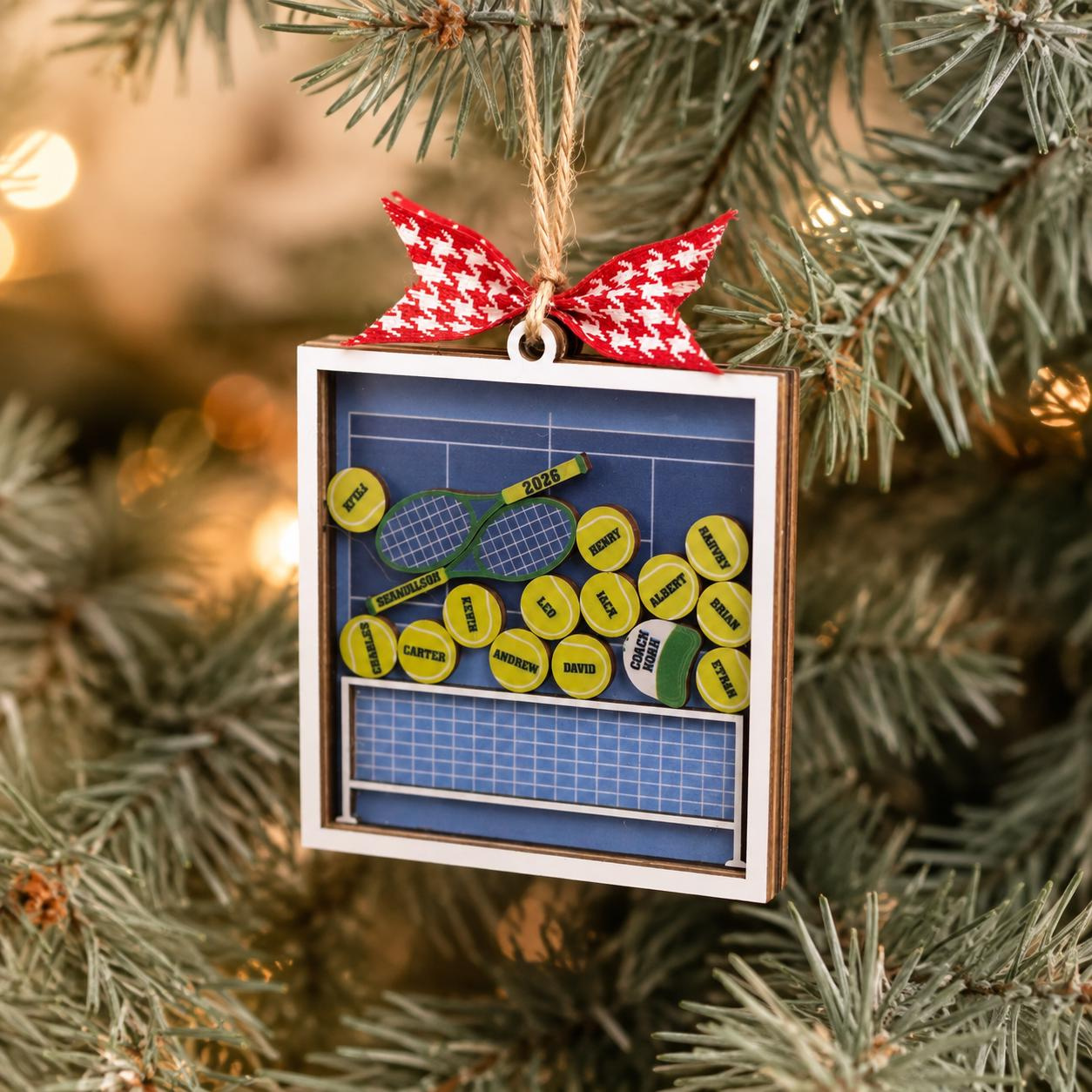Personalized Tennis Shaker Ornament - Custom Team Christmas Gift with 4-Layer UV Print 4 - MeasureMason Personalized Tennis Shaker Ornament - Custom Team Christmas Gift with 4-Layer UV Print 4
