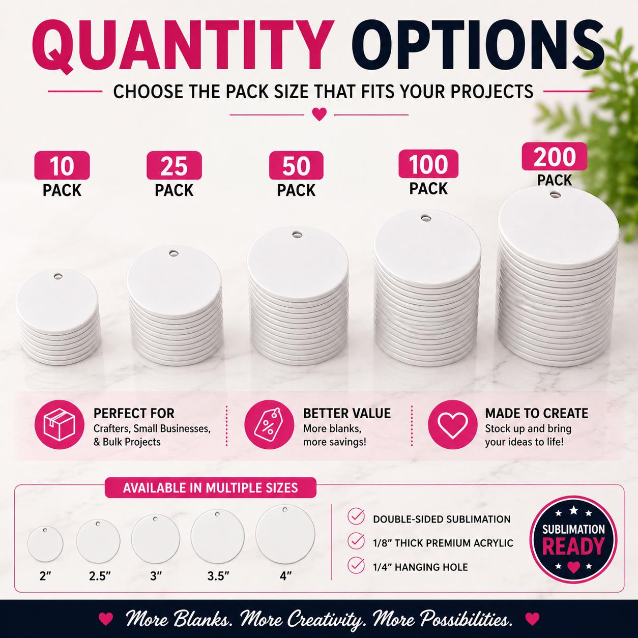 Round Double-Sided Acrylic Sublimation Blank for DIY Crafts 4 - MeasureMason Round Double-Sided Acrylic Sublimation Blank for DIY Crafts 4