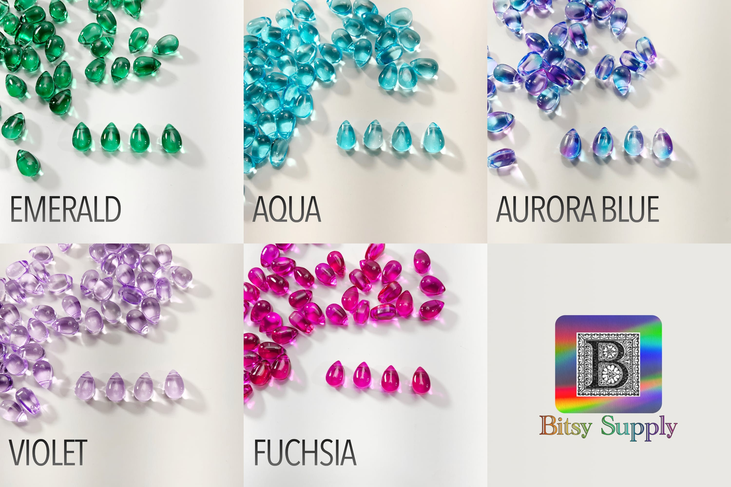 9x6mm Smooth Glass Teardrop Beads 50pcs - 12 Colors AB Coated Drops for Suncatchers, Polymer Clay Jewelry BG93 3 - MeasureMason 9x6mm Smooth Glass Teardrop Beads 50pcs - 12 Colors AB Coated Drops for Suncatchers, Polymer Clay Jewelry BG93 3