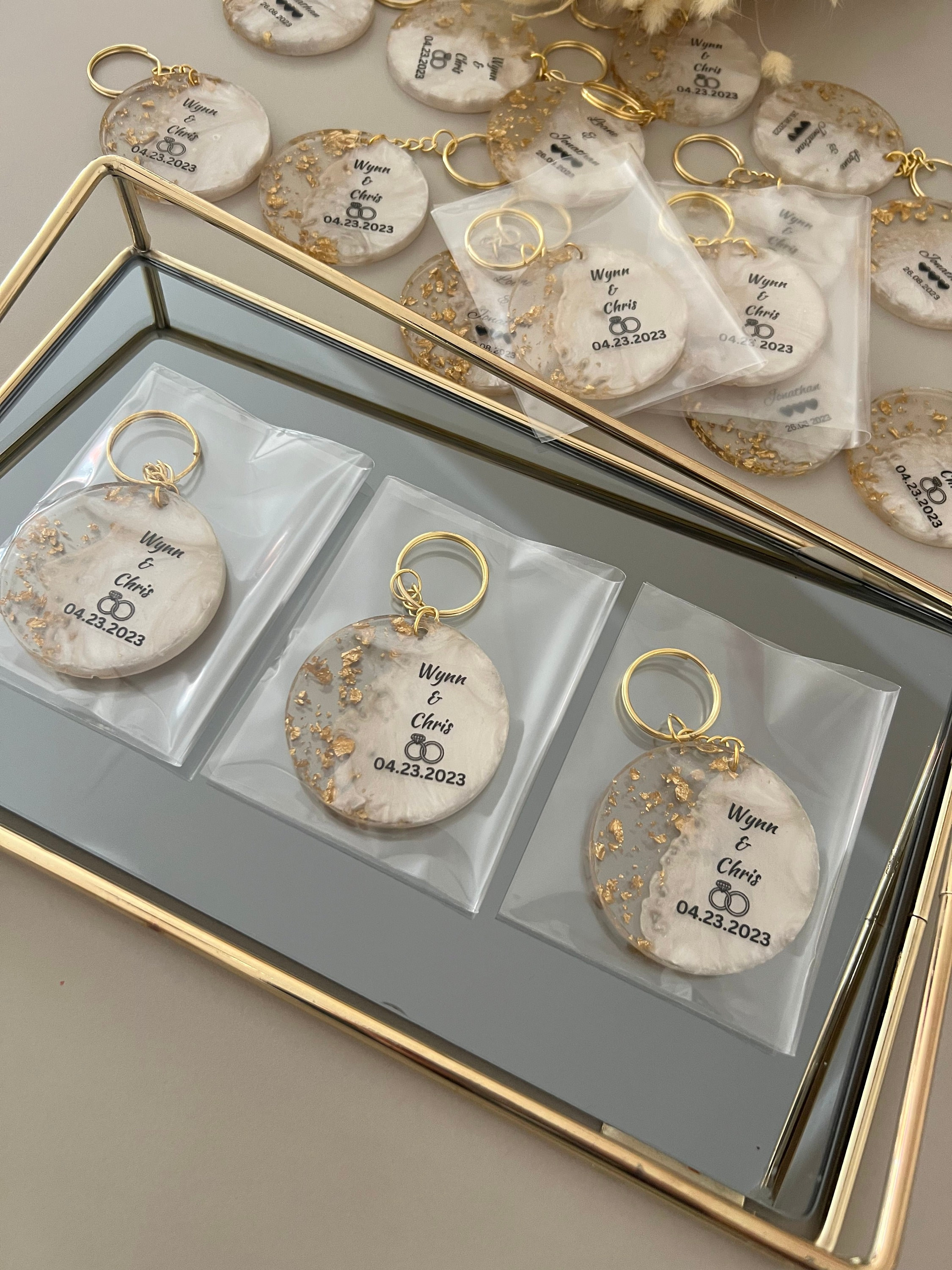 Personalized Wedding Favor Keychains - Custom Bridal Shower Gifts in Bulk 4 - MeasureMason Personalized Wedding Favor Keychains - Custom Bridal Shower Gifts in Bulk 4