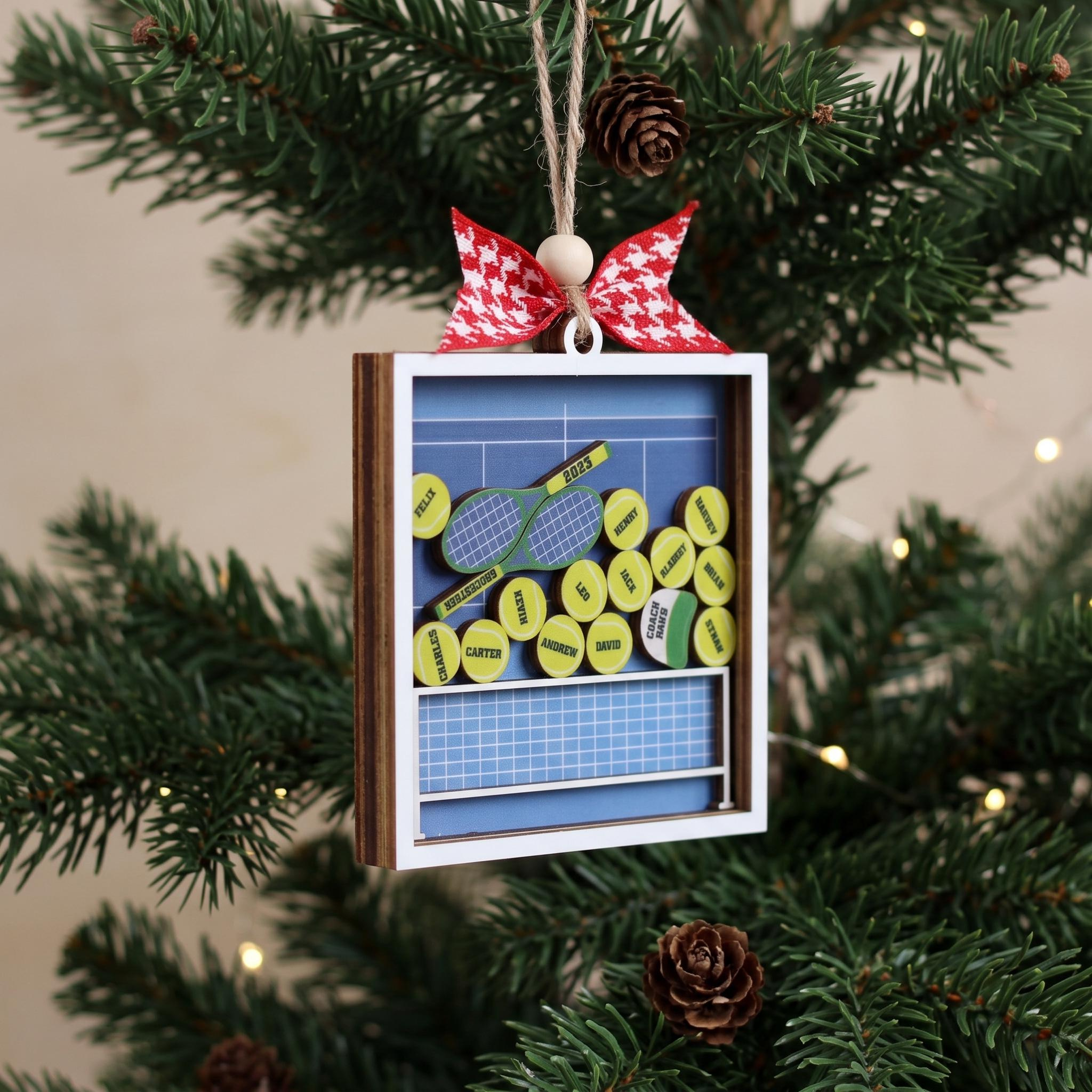 Personalized Tennis Shaker Ornament - Custom Team Christmas Gift with 4-Layer UV Print 3 - MeasureMason Personalized Tennis Shaker Ornament - Custom Team Christmas Gift with 4-Layer UV Print 3