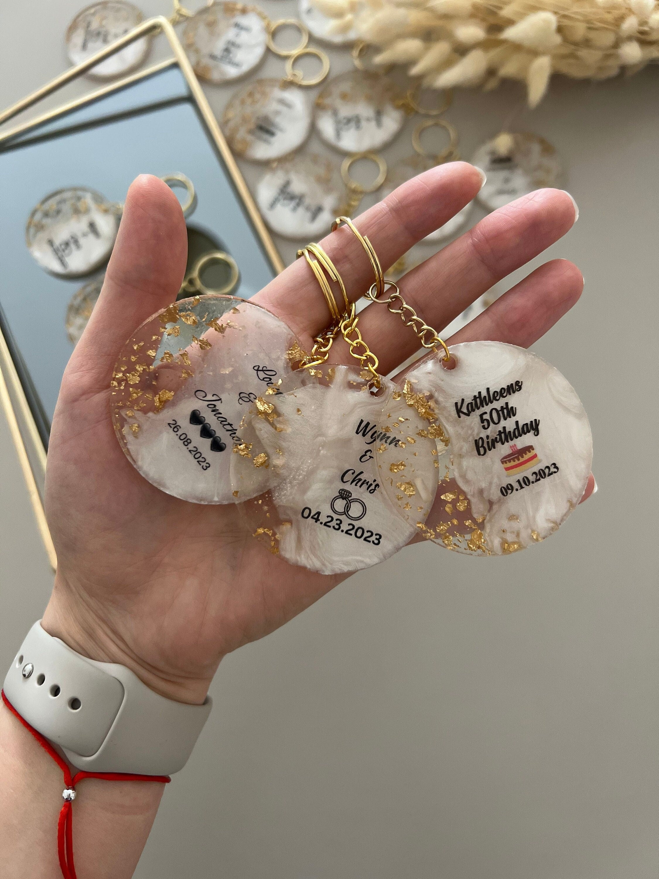Personalized Wedding Favor Keychains - Custom Bridal Shower Gifts in Bulk Personalized Wedding Favor Keychains - Custom Bridal Shower Gifts in Bulk