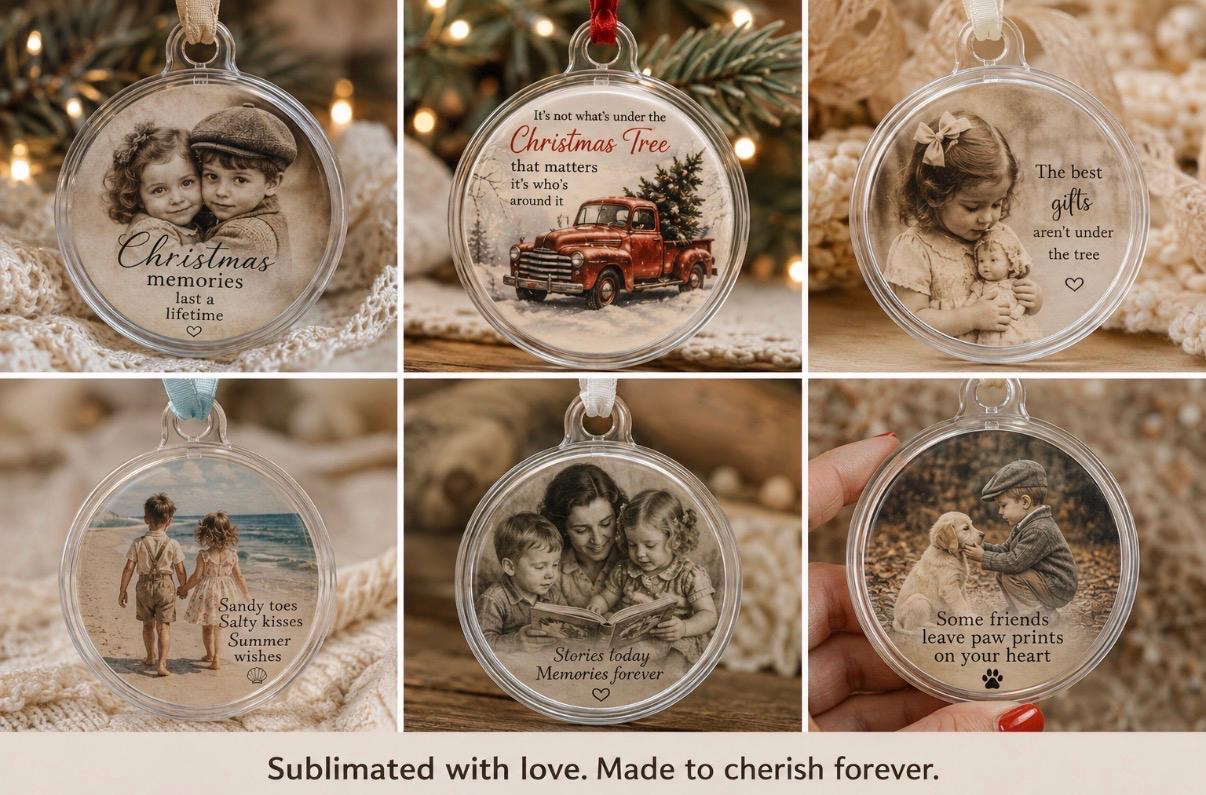 Opaque Acrylic Sublimation Ornament Blank for DIY Crafts