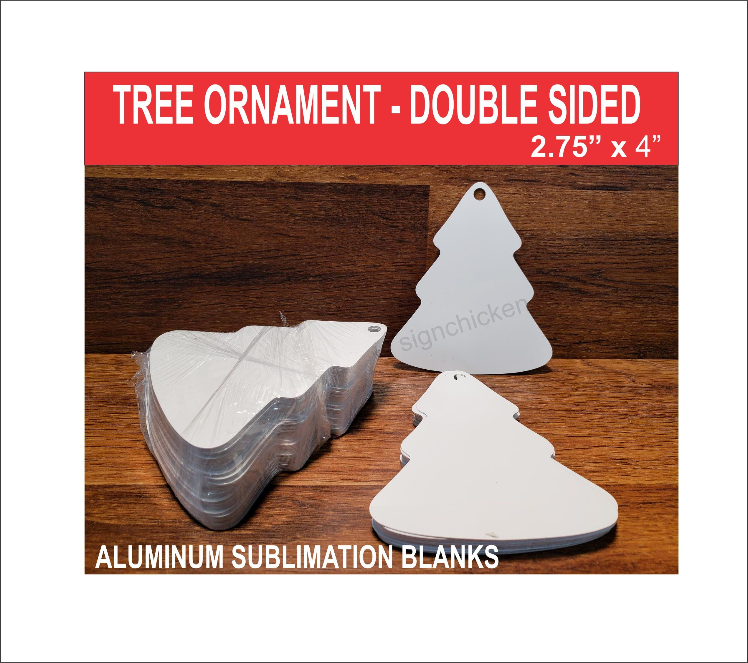 Sublimation Christmas Tree Ornament Blanks - 50 Pcs Double Sided White Aluminum Rounds Sublimation Christmas Tree Ornament Blanks - 50 Pcs Double Sided White Aluminum Rounds