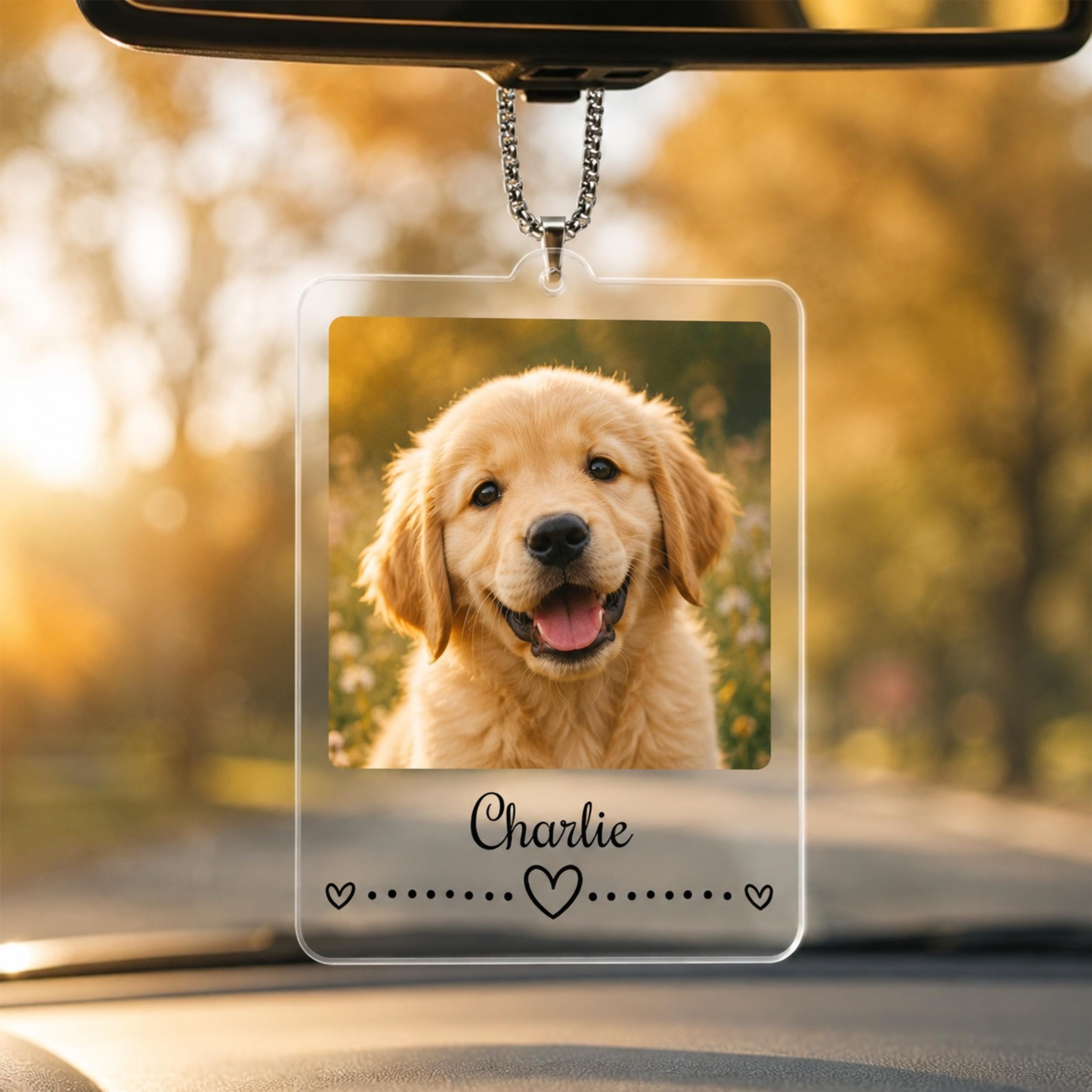 Personalized Heart Photo Car Charm, Custom Rearview Mirror Ornament, Memorial Picture Keepsake Gift for Loved Ones Personalized Heart Photo Car Charm, Custom Rearview Mirror Ornament, Memorial Picture Keepsake Gift for Loved Ones