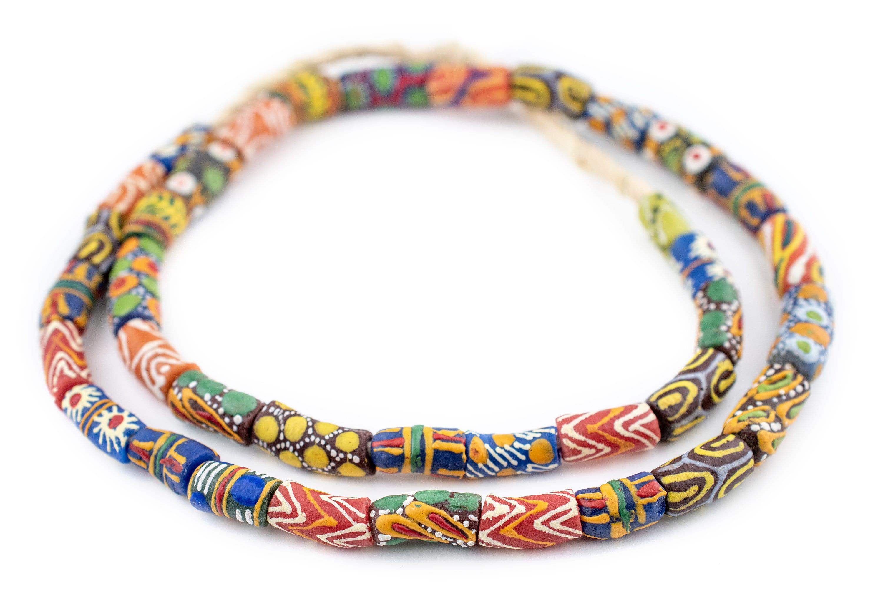 24 Ghana Glass Beads Medley - Krobo Beads - Powder Glass African Beads - Made in Ghana (KRB-ELB-MIX-292) 3 - MeasureMason 24 Ghana Glass Beads Medley - Krobo Beads - Powder Glass African Beads - Made in Ghana (KRB-ELB-MIX-292) 3