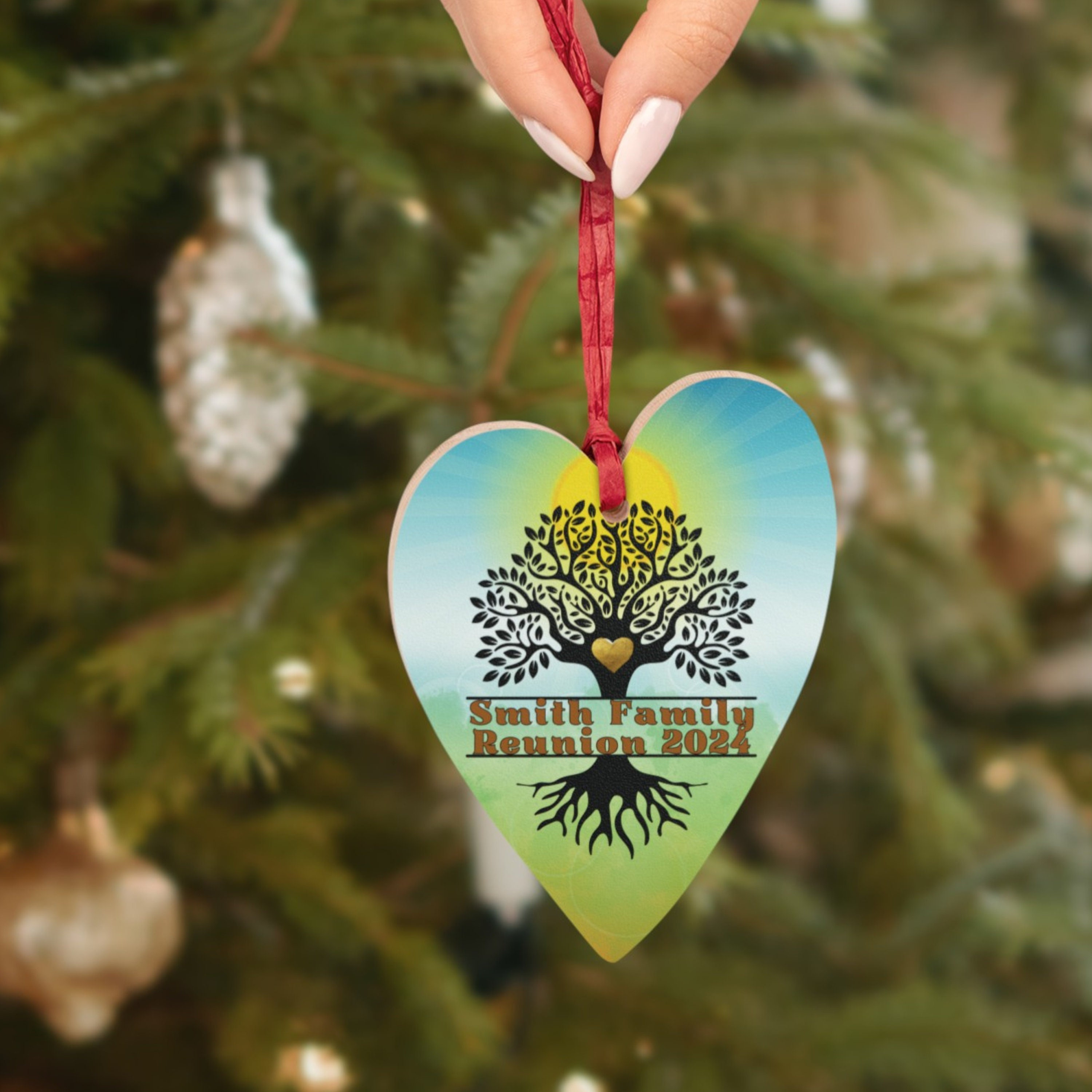 Personalized Family Reunion Ornament with Custom Name and Date 4 - MeasureMason Personalized Family Reunion Ornament with Custom Name and Date 4
