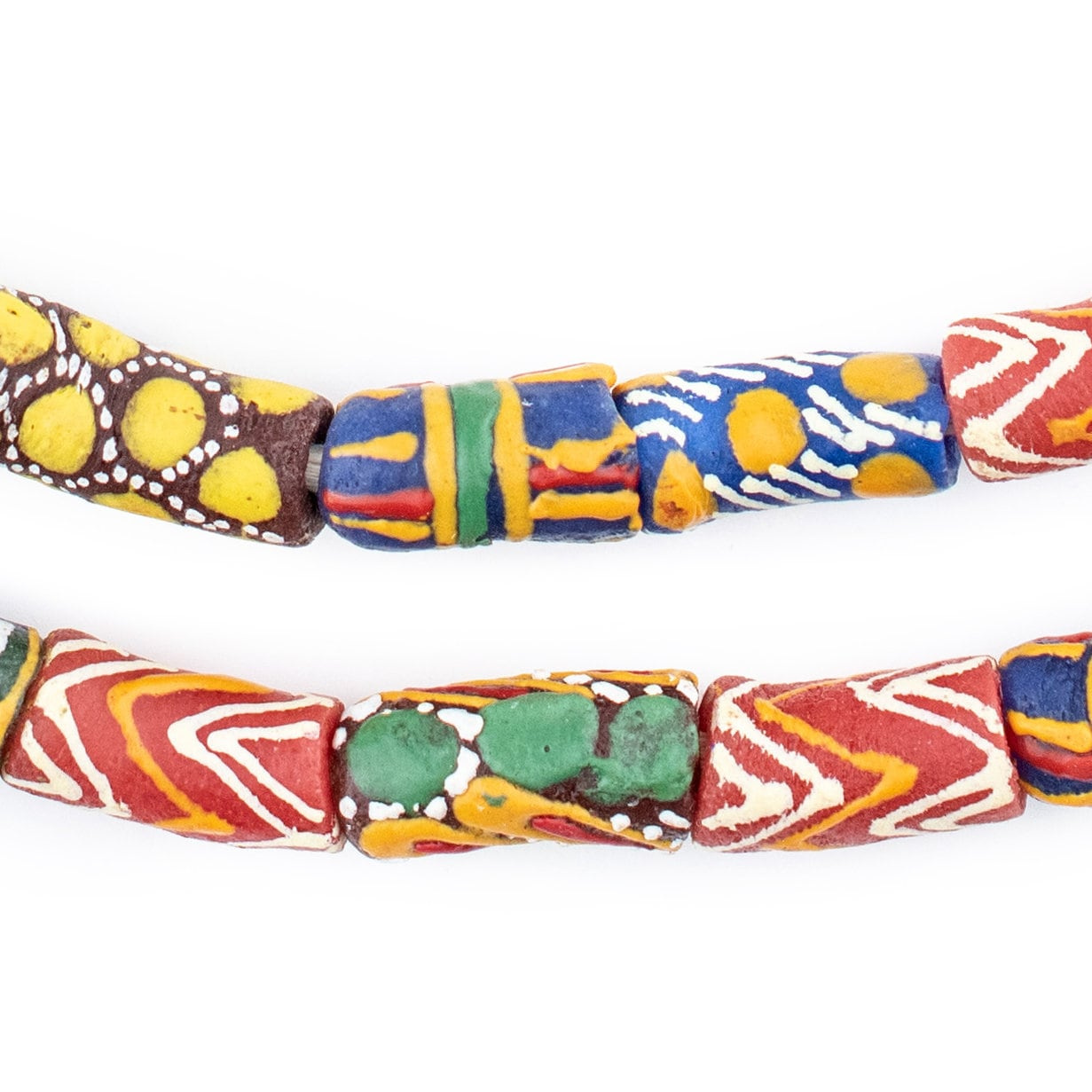 24 Ghana Glass Beads Medley - Krobo Beads - Powder Glass African Beads - Made in Ghana (KRB-ELB-MIX-292) 2 - MeasureMason 24 Ghana Glass Beads Medley - Krobo Beads - Powder Glass African Beads - Made in Ghana (KRB-ELB-MIX-292) 2