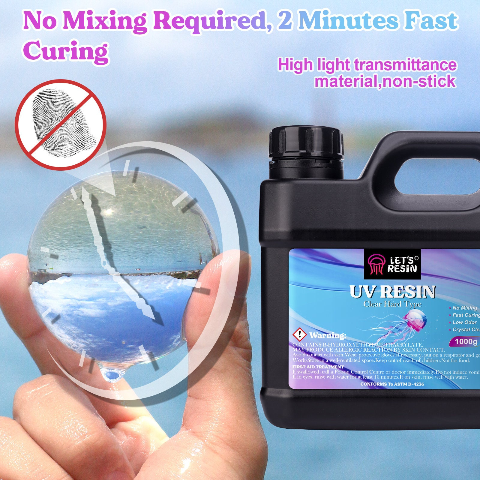 Crystal Clear UV Resin for Jewelry Making – Cures in Minutes with Sunlight or UV Lamp 1 - MeasureMason Crystal Clear UV Resin for Jewelry Making – Cures in Minutes with Sunlight or UV Lamp 1