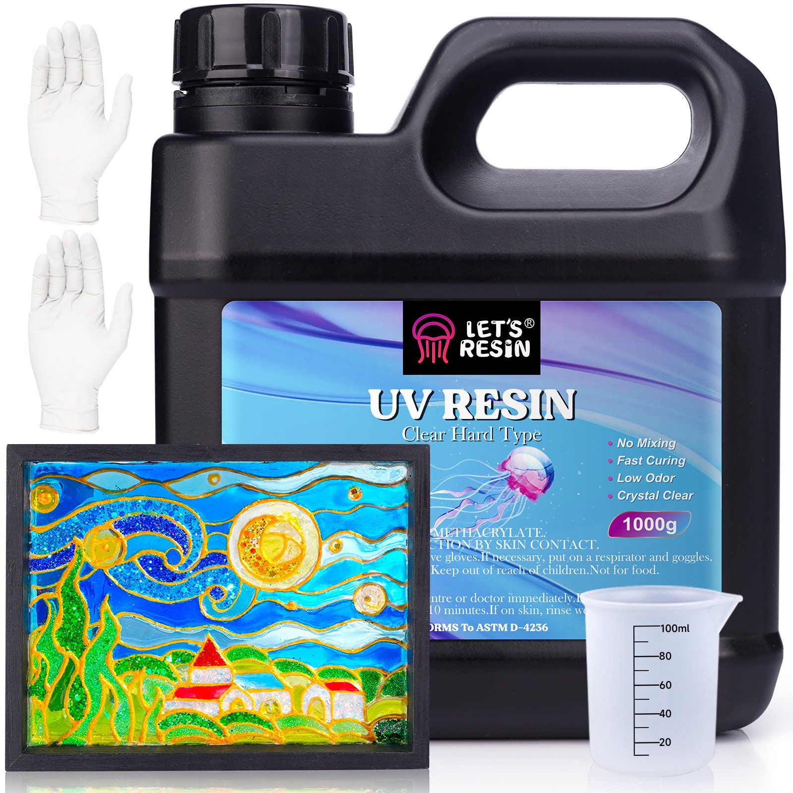 Crystal Clear UV Resin for Jewelry Making – Cures in Minutes with Sunlight or UV Lamp