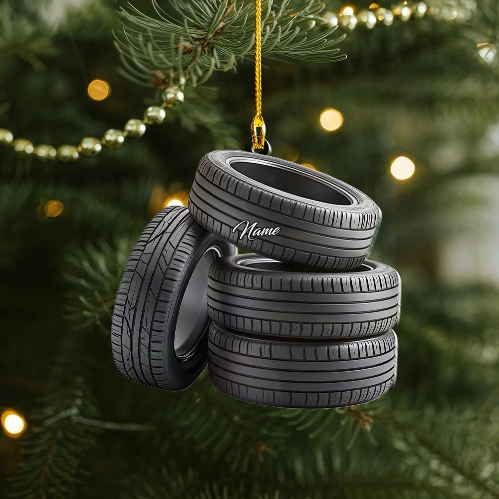 Personalized Car Tires Christmas Ornament – Custom Mechanic Tools Auto Garage Holiday Decor Thdso-1626 1 - MeasureMason Personalized Car Tires Christmas Ornament – Custom Mechanic Tools Auto Garage Holiday Decor Thdso-1626 1