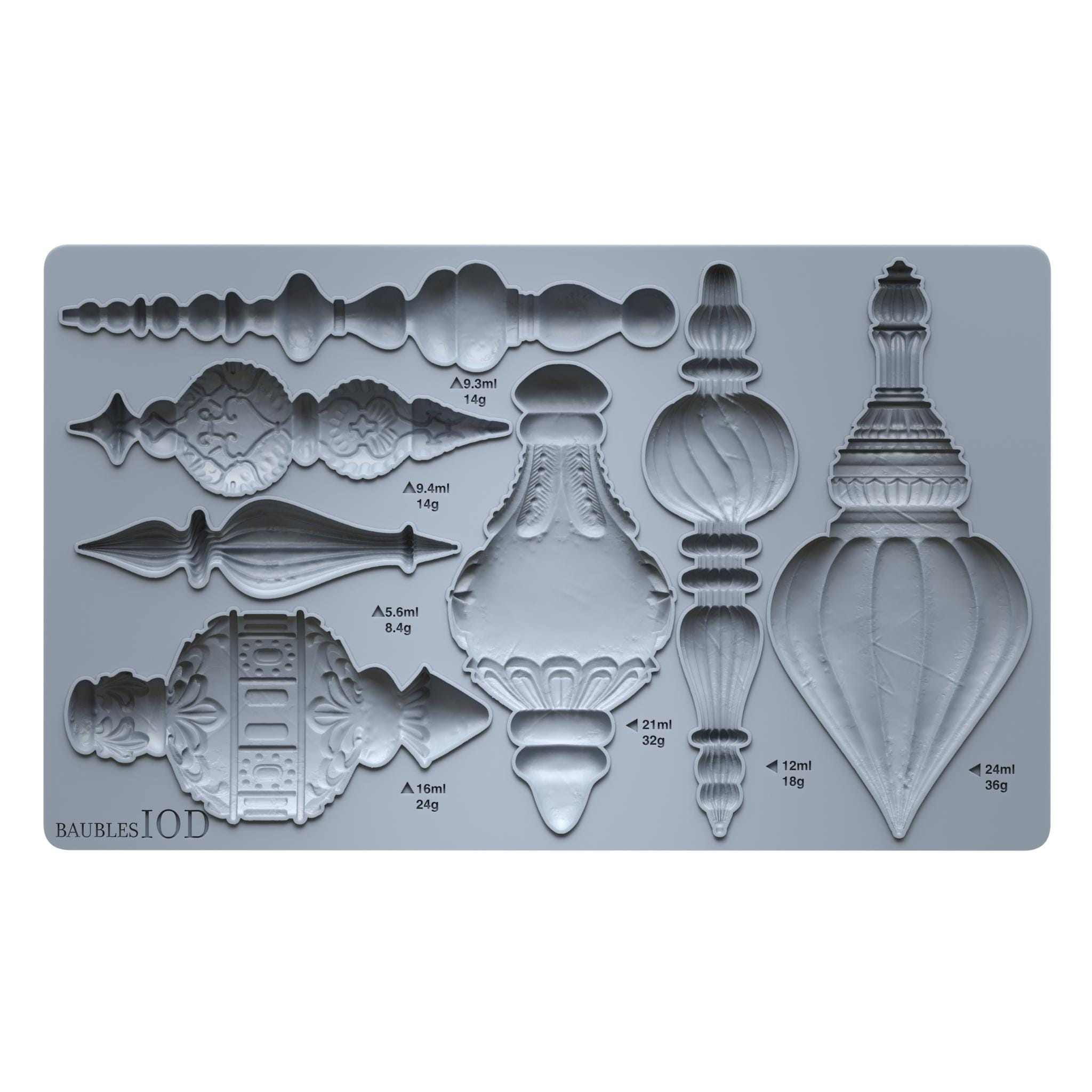 IOD Baubles Decor Mould - Silicone Casting Mould for Holiday Crafts & Home Decor 1 - MeasureMason IOD Baubles Decor Mould - Silicone Casting Mould for Holiday Crafts & Home Decor 1