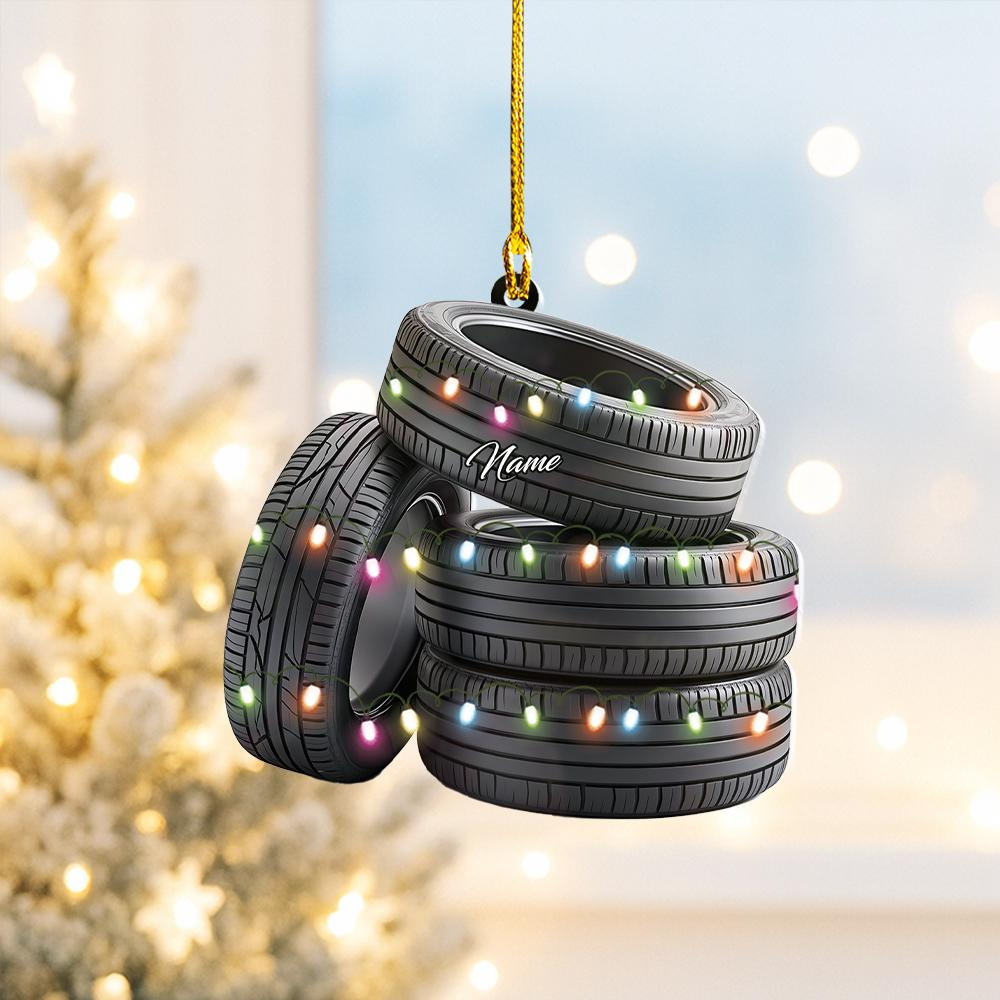 Personalized Car Tires Christmas Ornament – Custom Mechanic Tools Auto Garage Holiday Decor Thdso-1626 4 - MeasureMason Personalized Car Tires Christmas Ornament – Custom Mechanic Tools Auto Garage Holiday Decor Thdso-1626 4