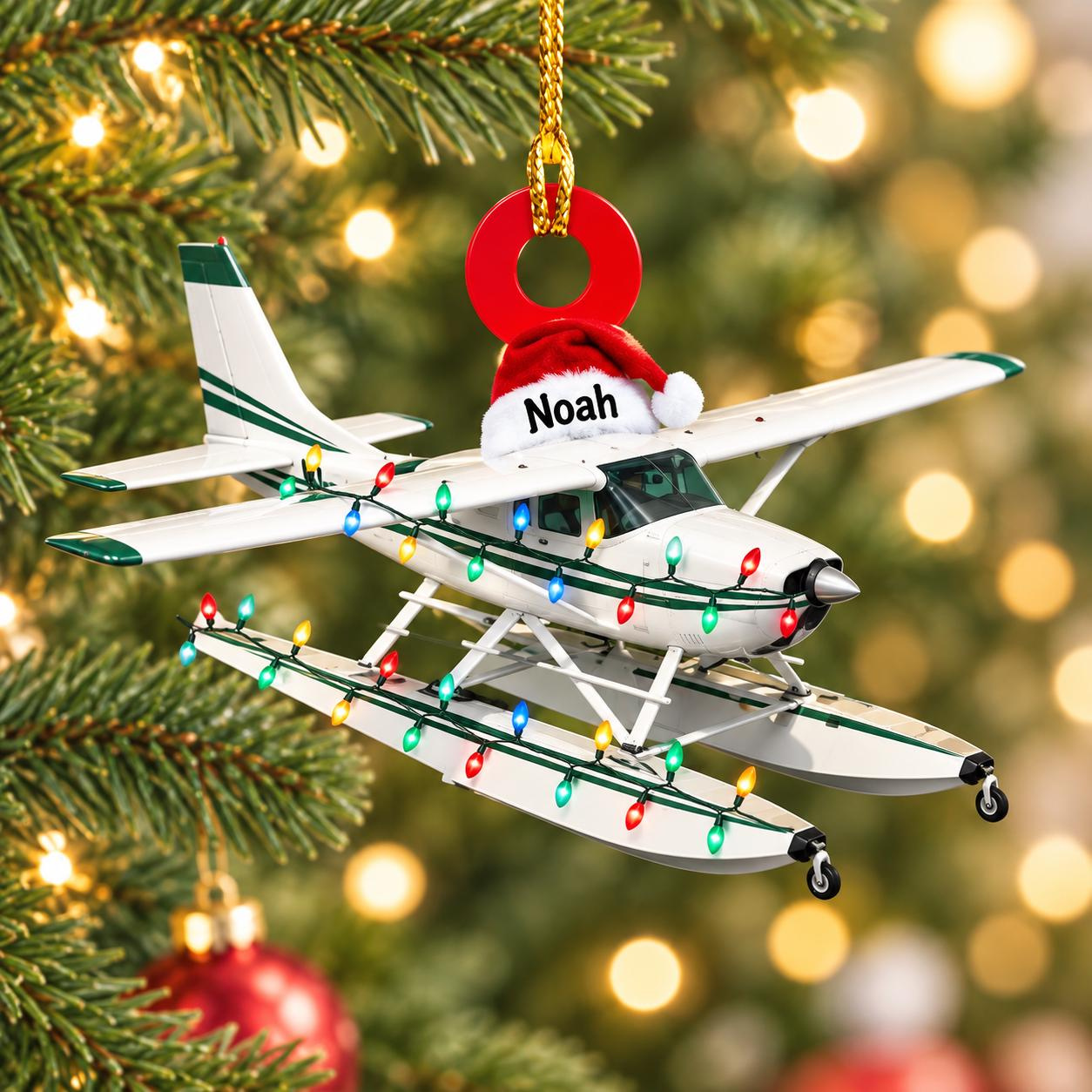 Personalized Christmas Ornament with Custom Name - 2D Flat Hanging Holiday Keepsake Tree Decoration