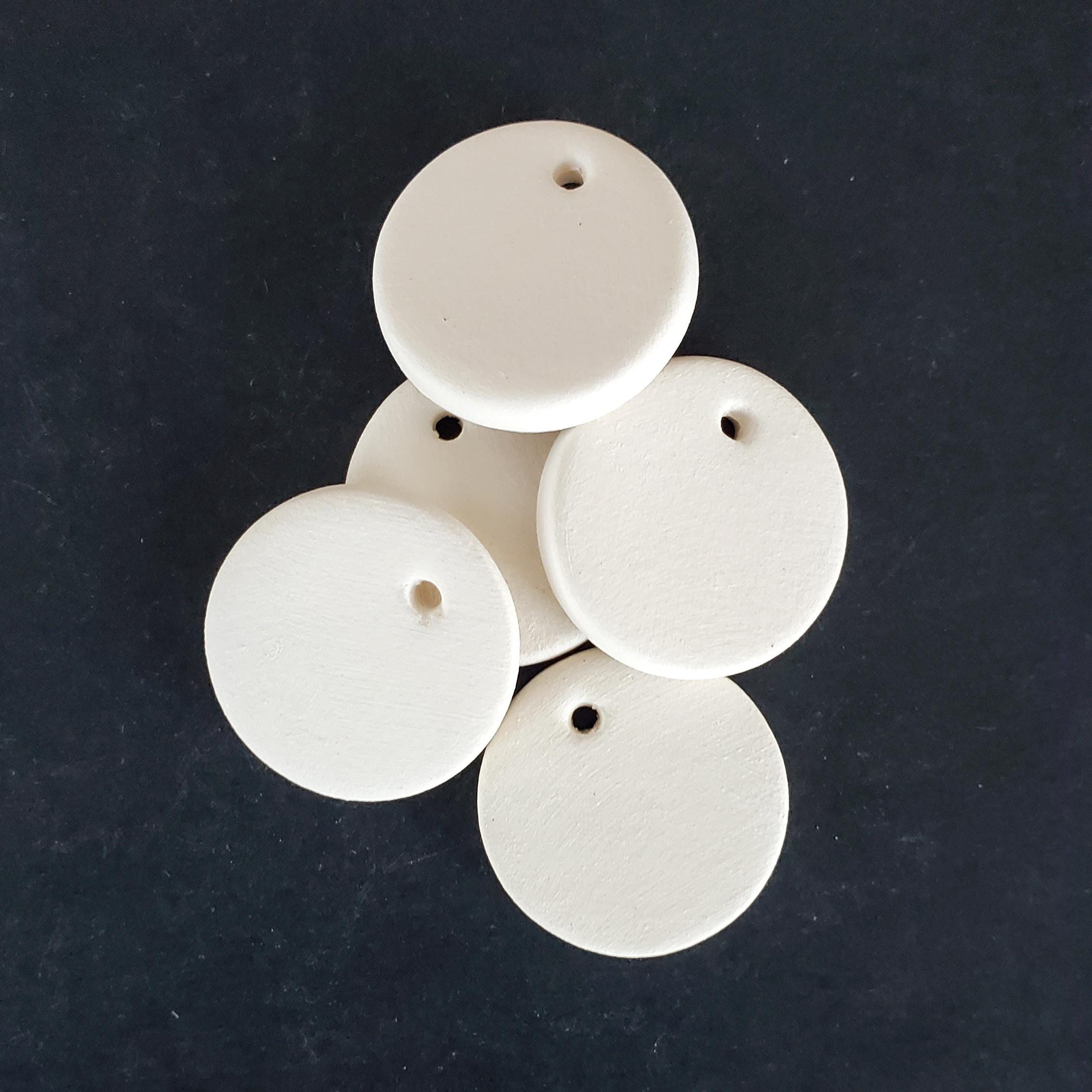 7/8" Blank Ceramic Circle Pendant, Bisque for Paint Glaze, DIY Jewelry 1 - MeasureMason 7/8" Blank Ceramic Circle Pendant, Bisque for Paint Glaze, DIY Jewelry 1