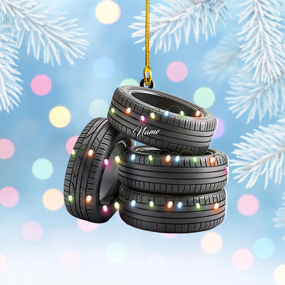 Personalized Car Tires Christmas Ornament – Custom Mechanic Tools Auto Garage Holiday Decor Thdso-1626 Personalized Car Tires Christmas Ornament – Custom Mechanic Tools Auto Garage Holiday Decor Thdso-1626