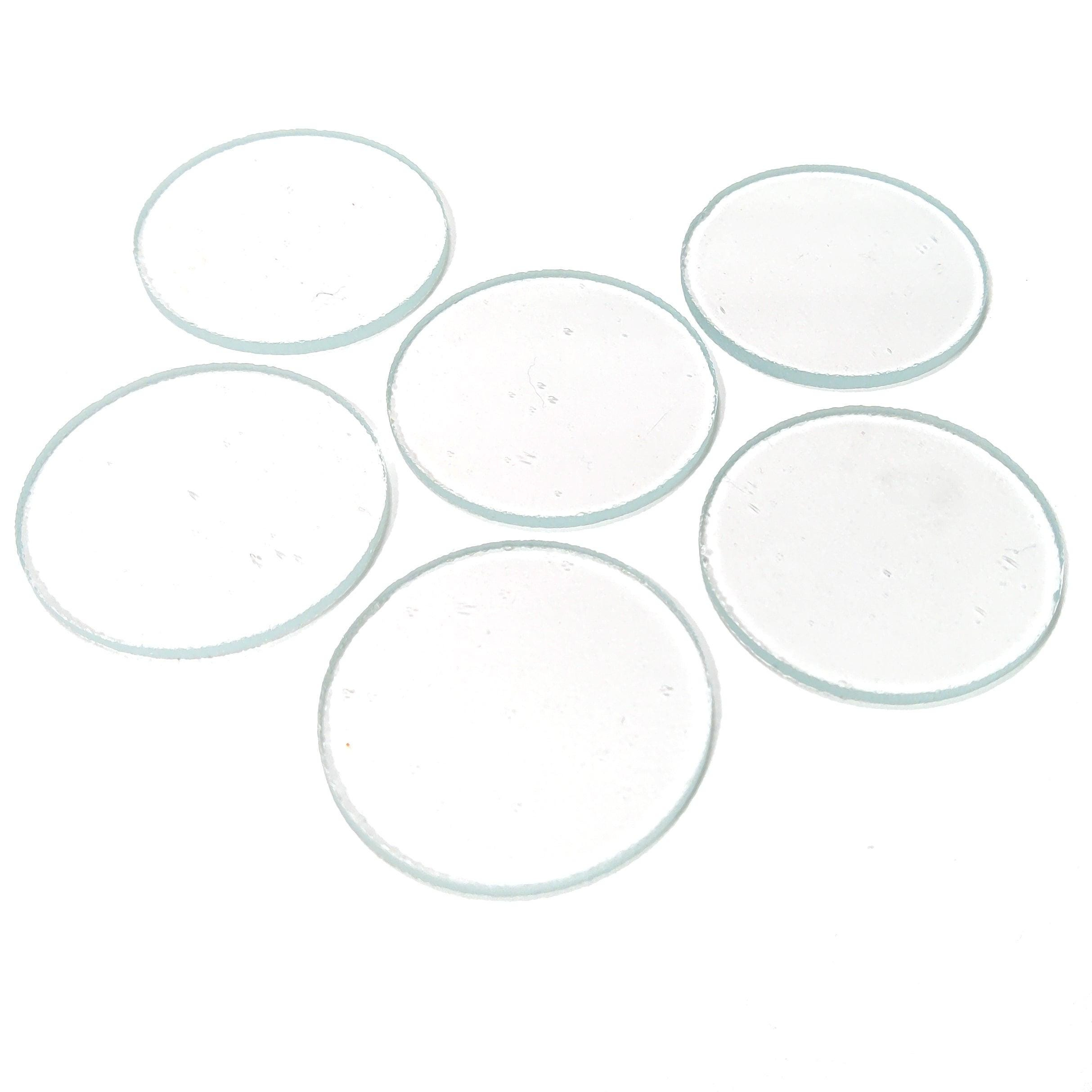 Clear Fusible Glass Circles Blanks - COE 96 Oceanside Glass for Stained Glass & Fusing Projects Clear Fusible Glass Circles Blanks - COE 96 Oceanside Glass for Stained Glass & Fusing Projects