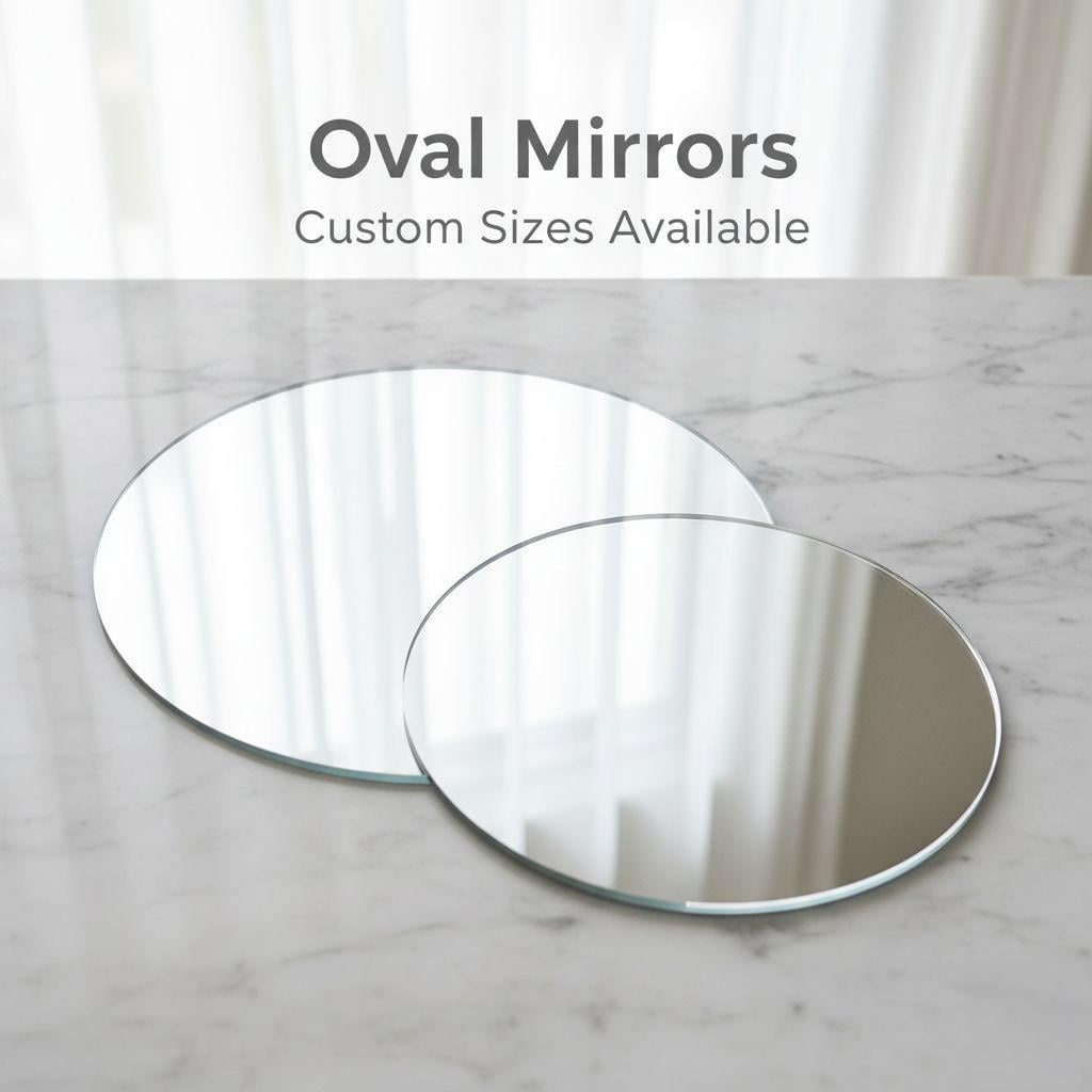 Oval Acrylic Silver Mirror - DIY Craft Supply for Dollhouse Miniatures & Wedding Decor Oval Acrylic Silver Mirror - DIY Craft Supply for Dollhouse Miniatures & Wedding Decor