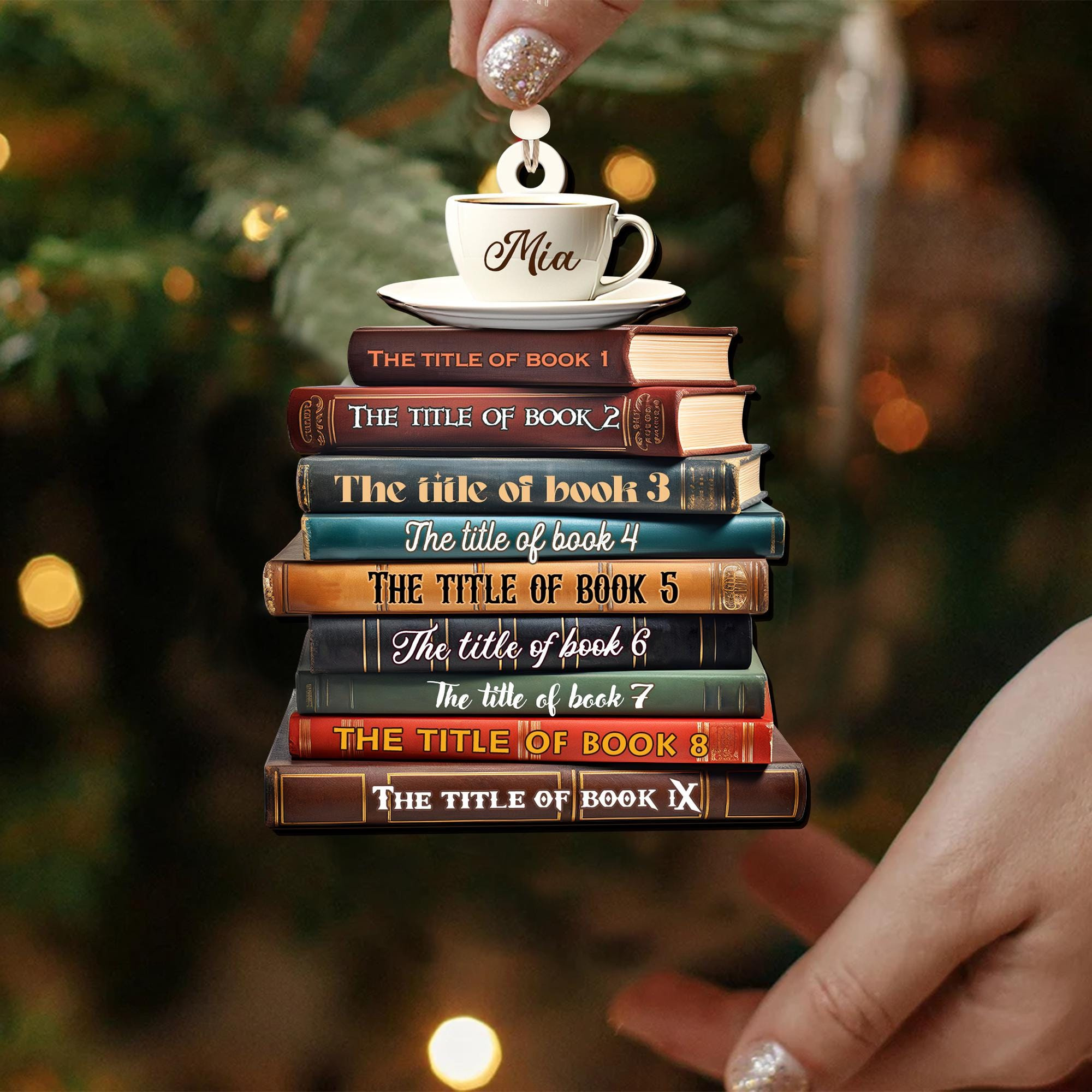Personalized Christmas Book Name Ornament, Book Lover Gift, 2026 Christmas Ornaments, Bookworm Gifts, Acrylic 3 - MeasureMason Personalized Christmas Book Name Ornament, Book Lover Gift, 2026 Christmas Ornaments, Bookworm Gifts, Acrylic 3