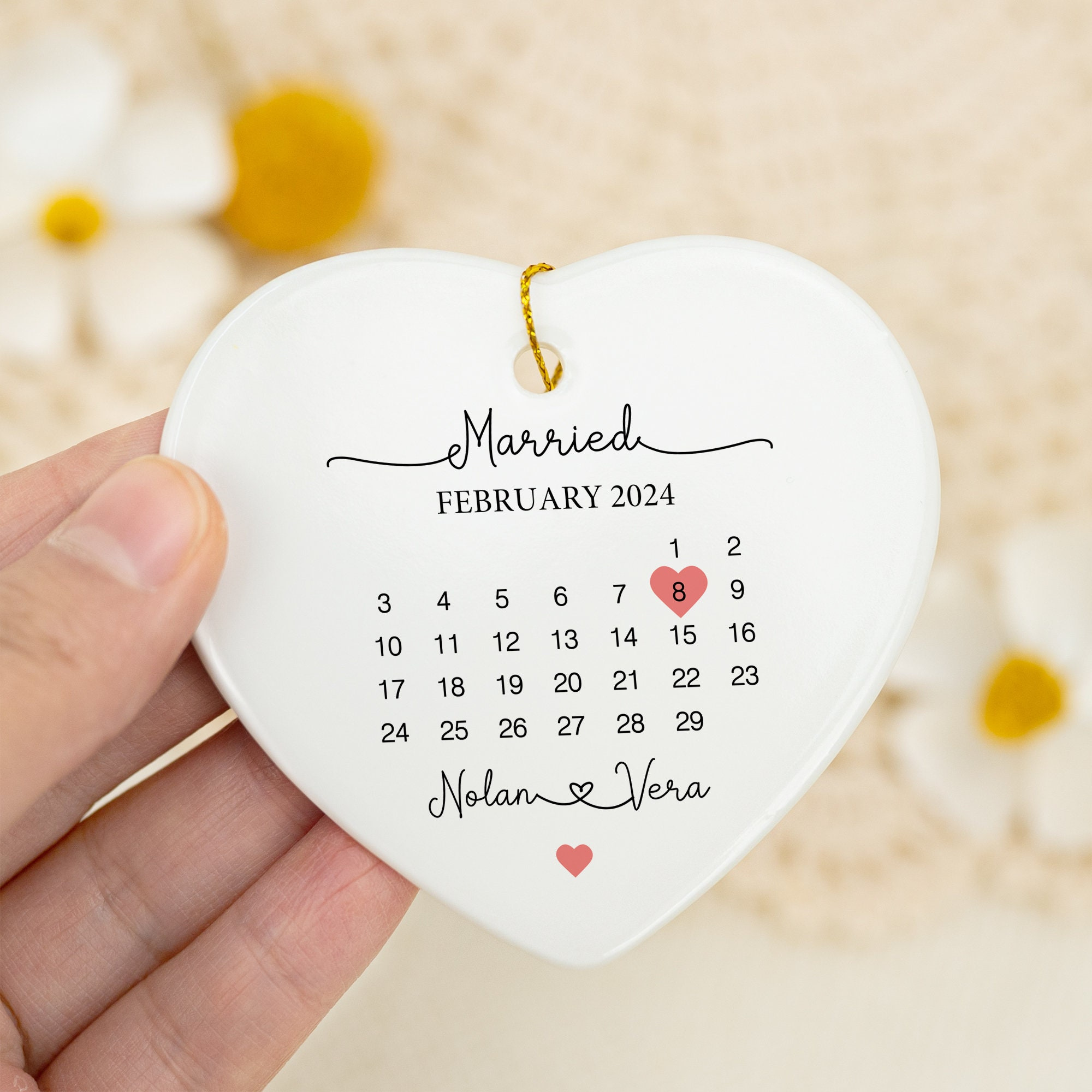 Personalized Mr & Mrs Wedding Heart Plaque - Custom Wedding Date Keepsake Ornament 3 - MeasureMason Personalized Mr & Mrs Wedding Heart Plaque - Custom Wedding Date Keepsake Ornament 3
