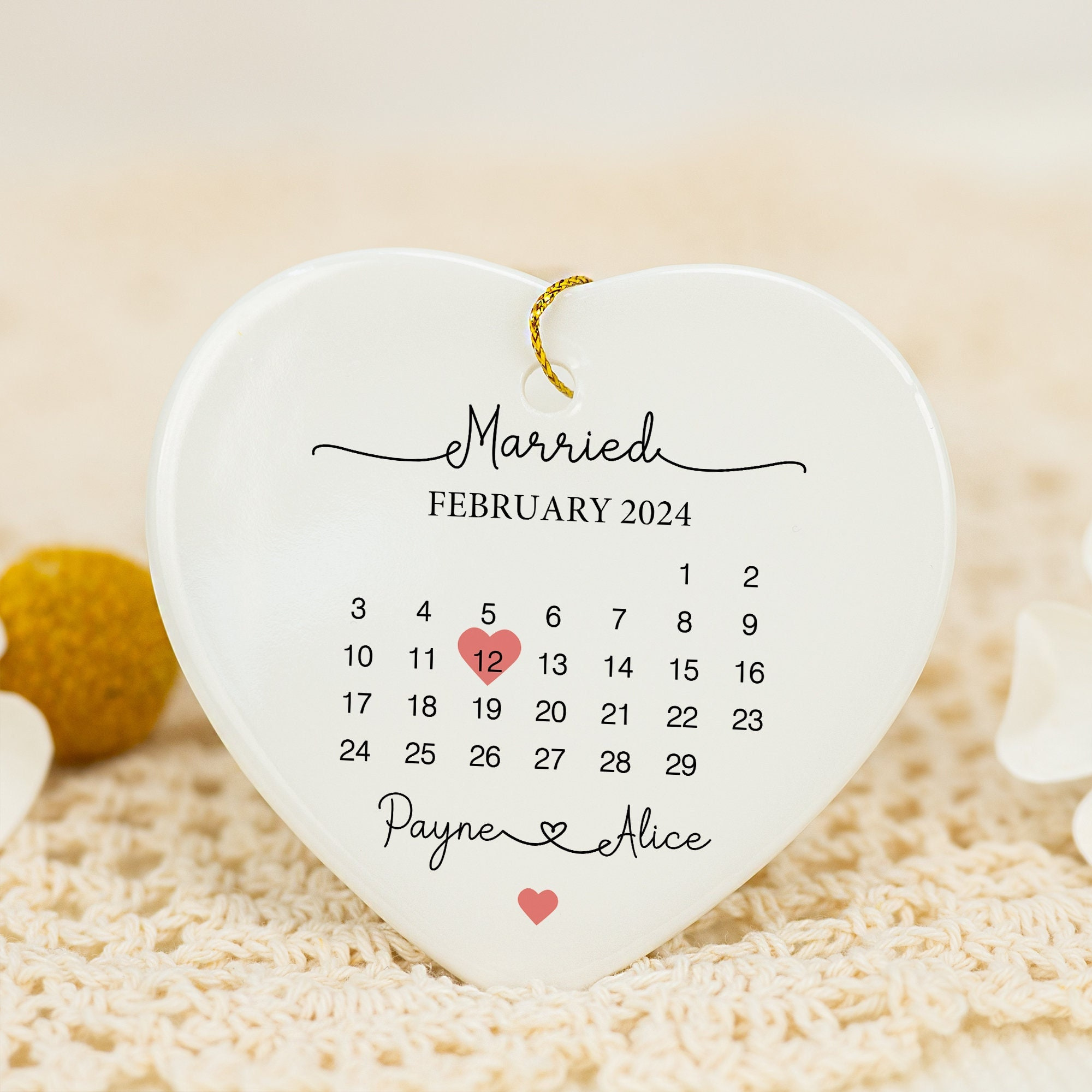Personalized Mr & Mrs Wedding Heart Plaque - Custom Wedding Date Keepsake Ornament Personalized Mr & Mrs Wedding Heart Plaque - Custom Wedding Date Keepsake Ornament