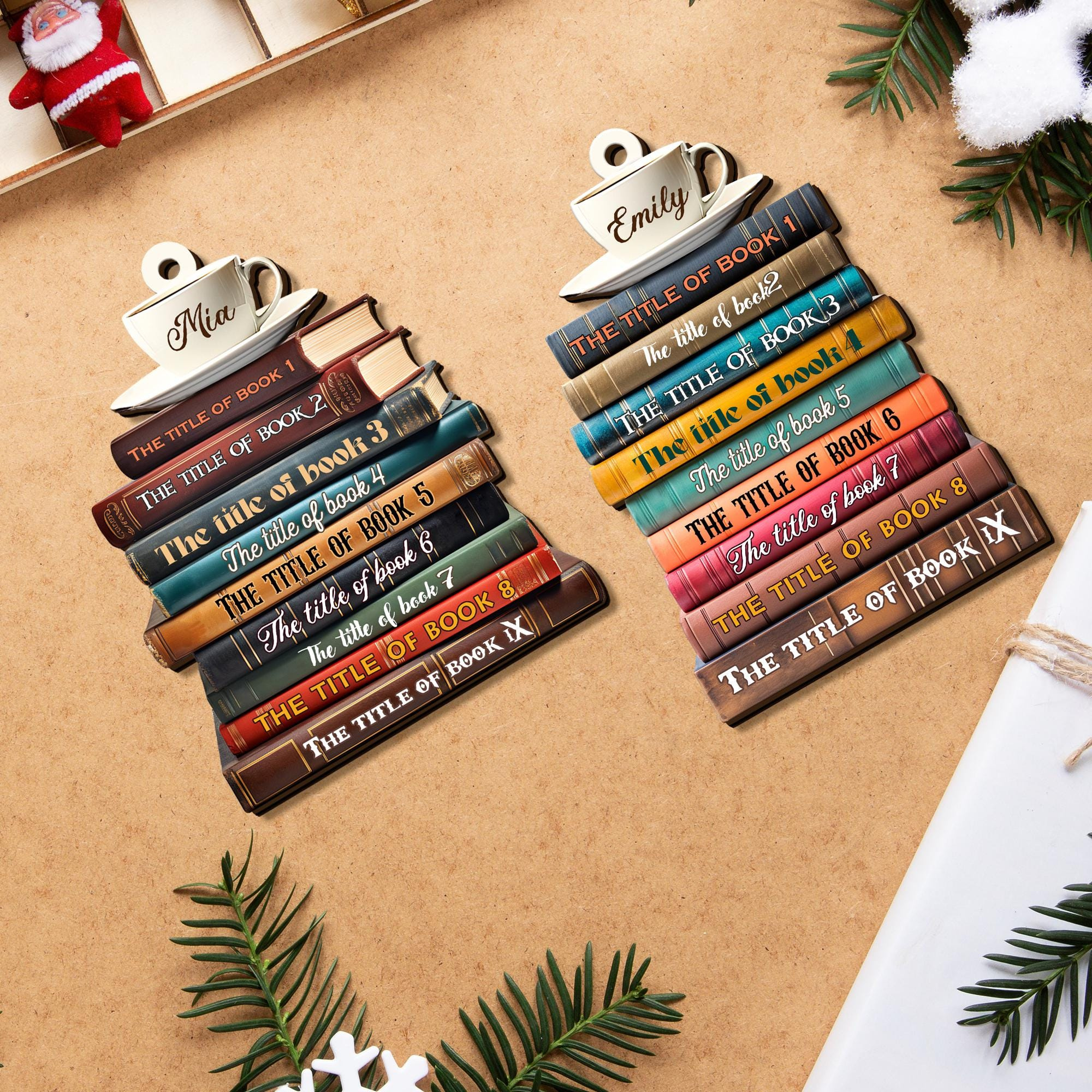 Personalized Christmas Book Name Ornament, Book Lover Gift, 2026 Christmas Ornaments, Bookworm Gifts, Acrylic 4 - MeasureMason Personalized Christmas Book Name Ornament, Book Lover Gift, 2026 Christmas Ornaments, Bookworm Gifts, Acrylic 4