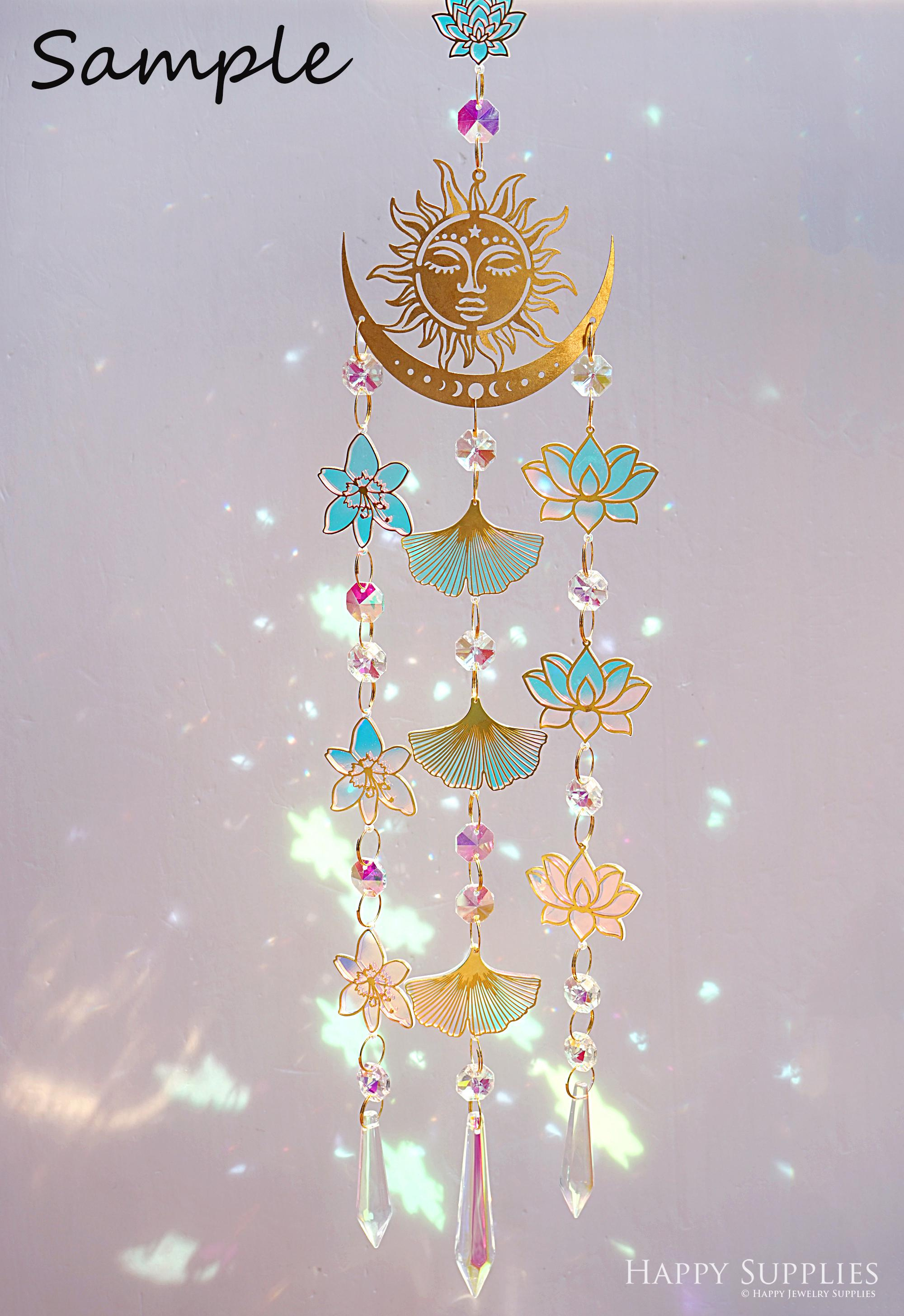 Brass Angel Charm with Rainbow Acrylic Prism - DIY Jewelry Making Supply 2 - MeasureMason Brass Angel Charm with Rainbow Acrylic Prism - DIY Jewelry Making Supply 2