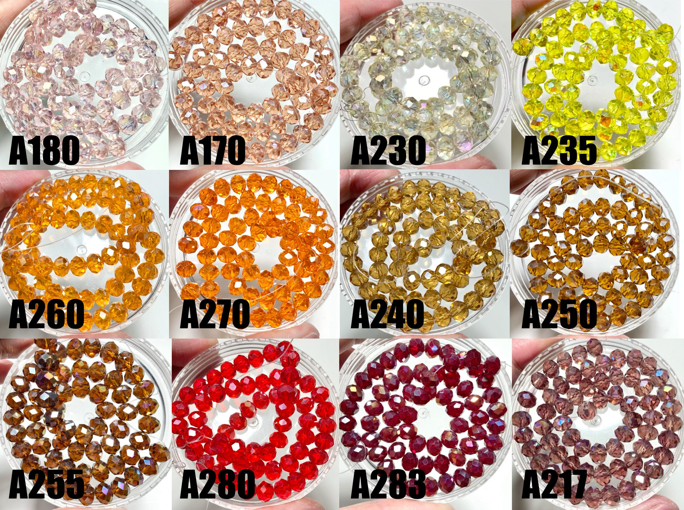 8x6mm Faceted Rondelle Crystal AB Beads Strand - Violet Lilac DIY Jewelry Making Supplies 3 - MeasureMason 8x6mm Faceted Rondelle Crystal AB Beads Strand - Violet Lilac DIY Jewelry Making Supplies 3