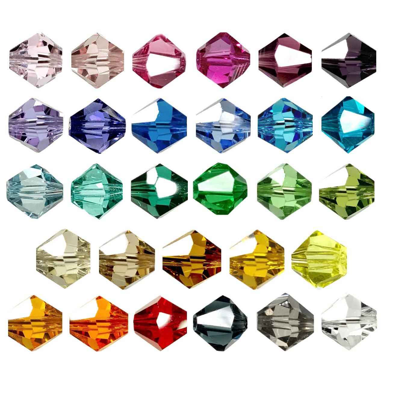 4mm Bicone Crystal Glass Beads - 100pcs for Jewelry Suncatchers & Car Charms 4mm Bicone Crystal Glass Beads - 100pcs for Jewelry Suncatchers & Car Charms