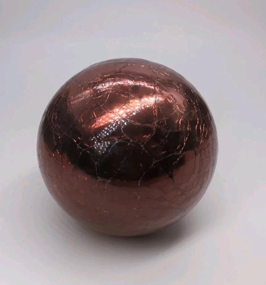 Vintage Crackle Glass Reddish Brown Kugel Style Christmas Ornament Round Heavy 3 - MeasureMason Vintage Crackle Glass Reddish Brown Kugel Style Christmas Ornament Round Heavy 3