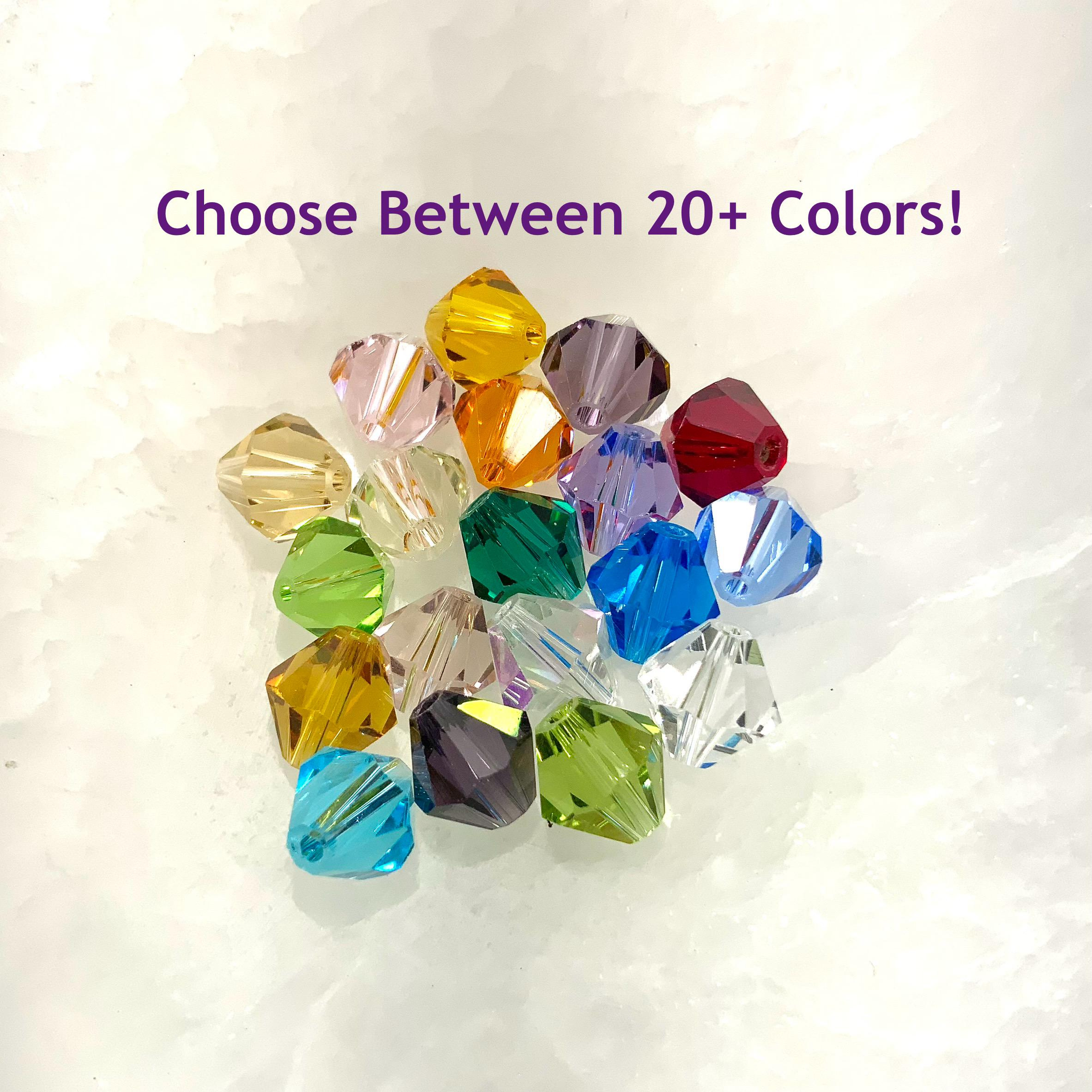 4mm Bicone Crystal Glass Beads - 100pcs for Jewelry Suncatchers & Car Charms 1 - MeasureMason 4mm Bicone Crystal Glass Beads - 100pcs for Jewelry Suncatchers & Car Charms 1