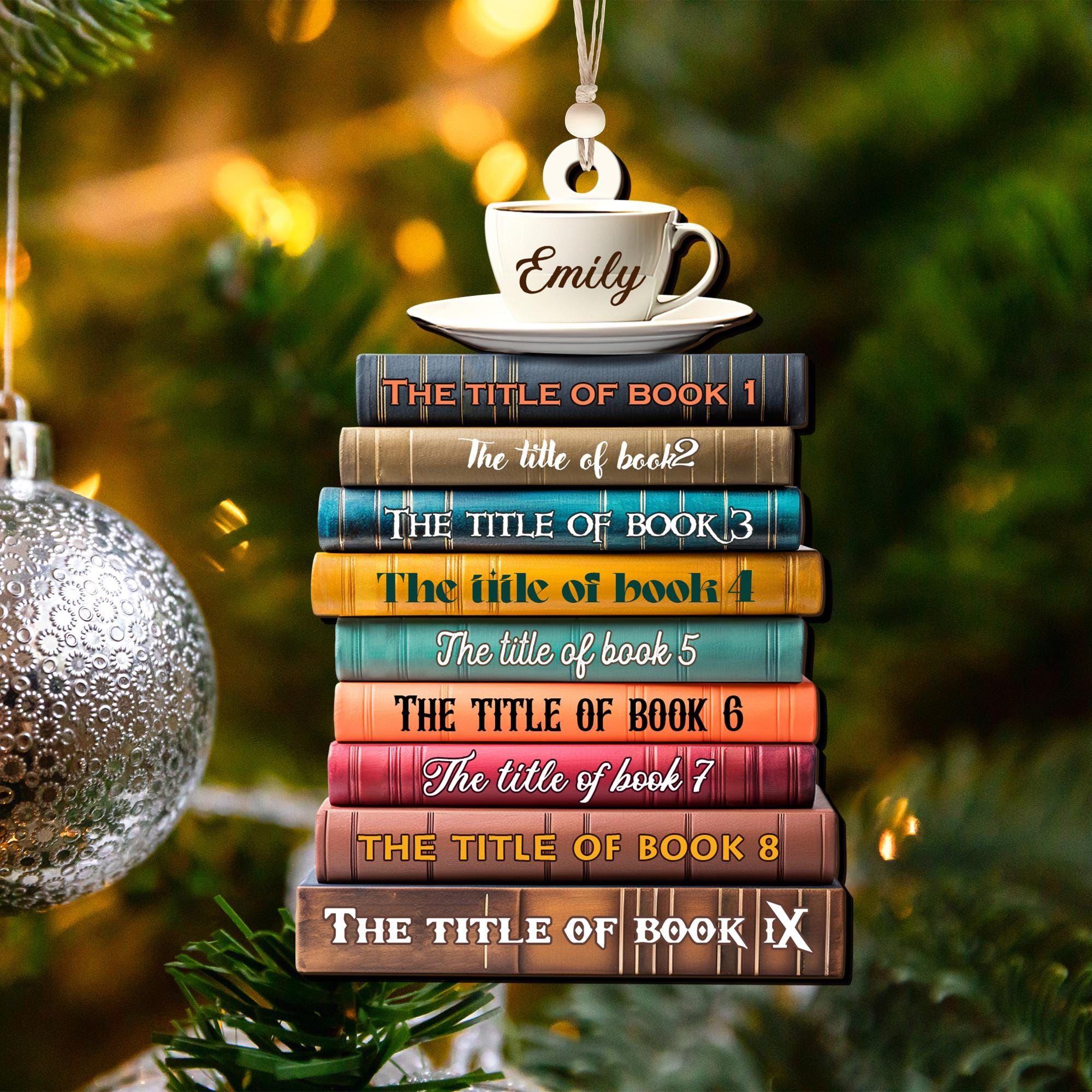 Personalized Christmas Book Name Ornament, Book Lover Gift, 2026 Christmas Ornaments, Bookworm Gifts, Acrylic Personalized Christmas Book Name Ornament, Book Lover Gift, 2026 Christmas Ornaments, Bookworm Gifts, Acrylic