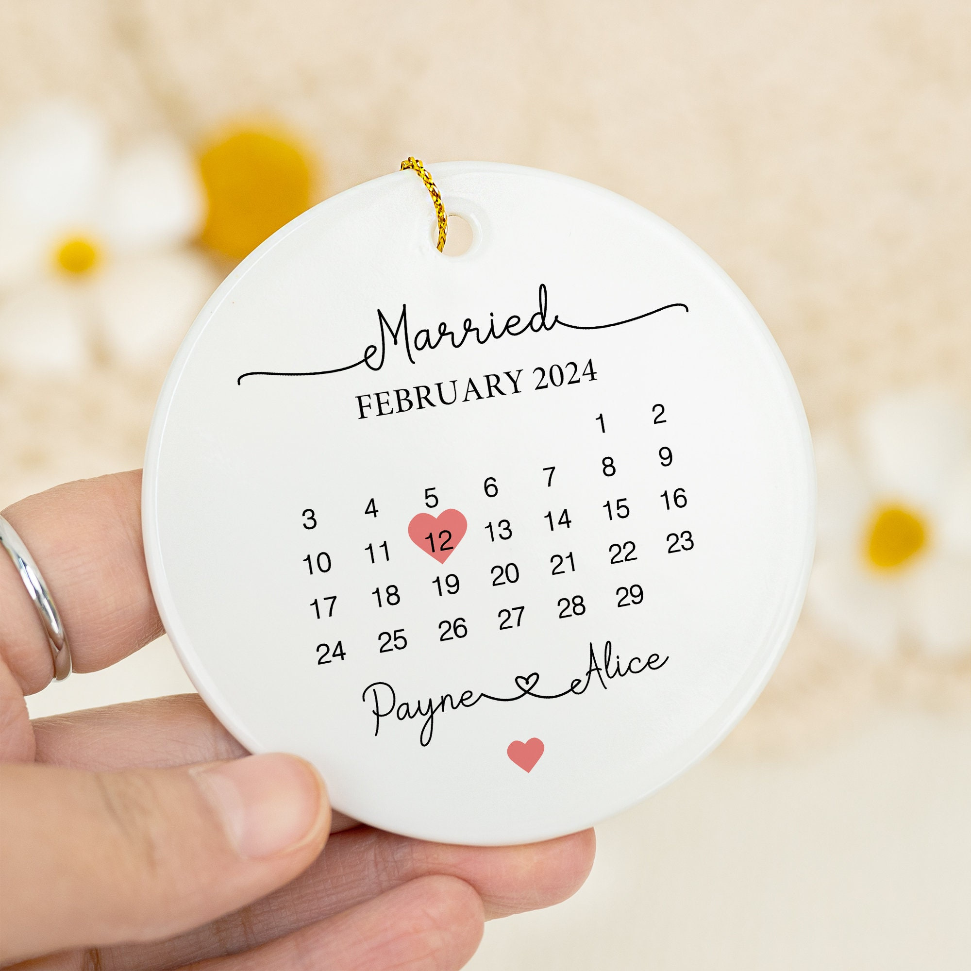 Personalized Mr & Mrs Wedding Heart Plaque - Custom Wedding Date Keepsake Ornament 1 - MeasureMason Personalized Mr & Mrs Wedding Heart Plaque - Custom Wedding Date Keepsake Ornament 1