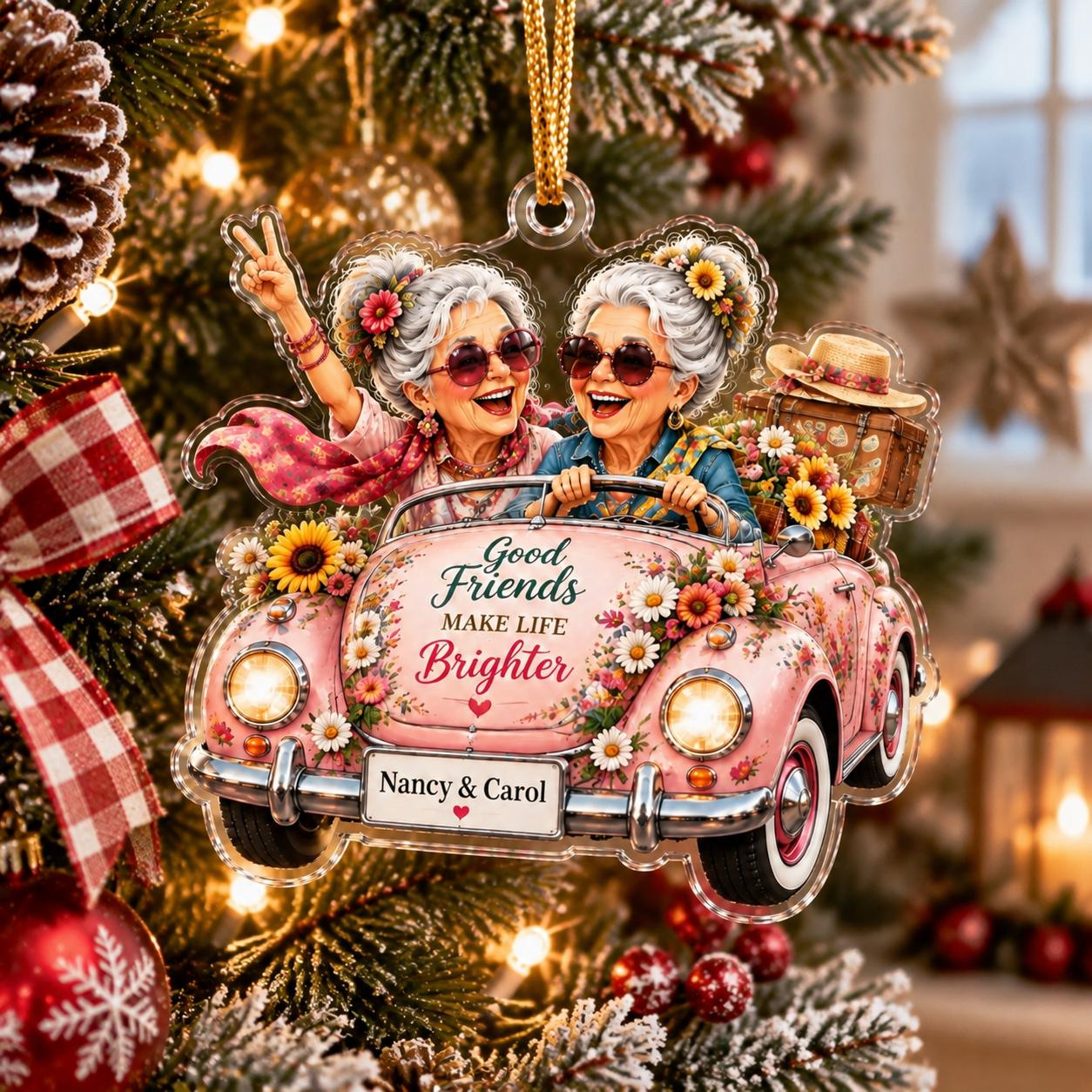 Personalized Acrylic Christmas Ornament 2026 - Best Friend Forever BFF Gift with Custom Names 2 - MeasureMason Personalized Acrylic Christmas Ornament 2026 - Best Friend Forever BFF Gift with Custom Names 2