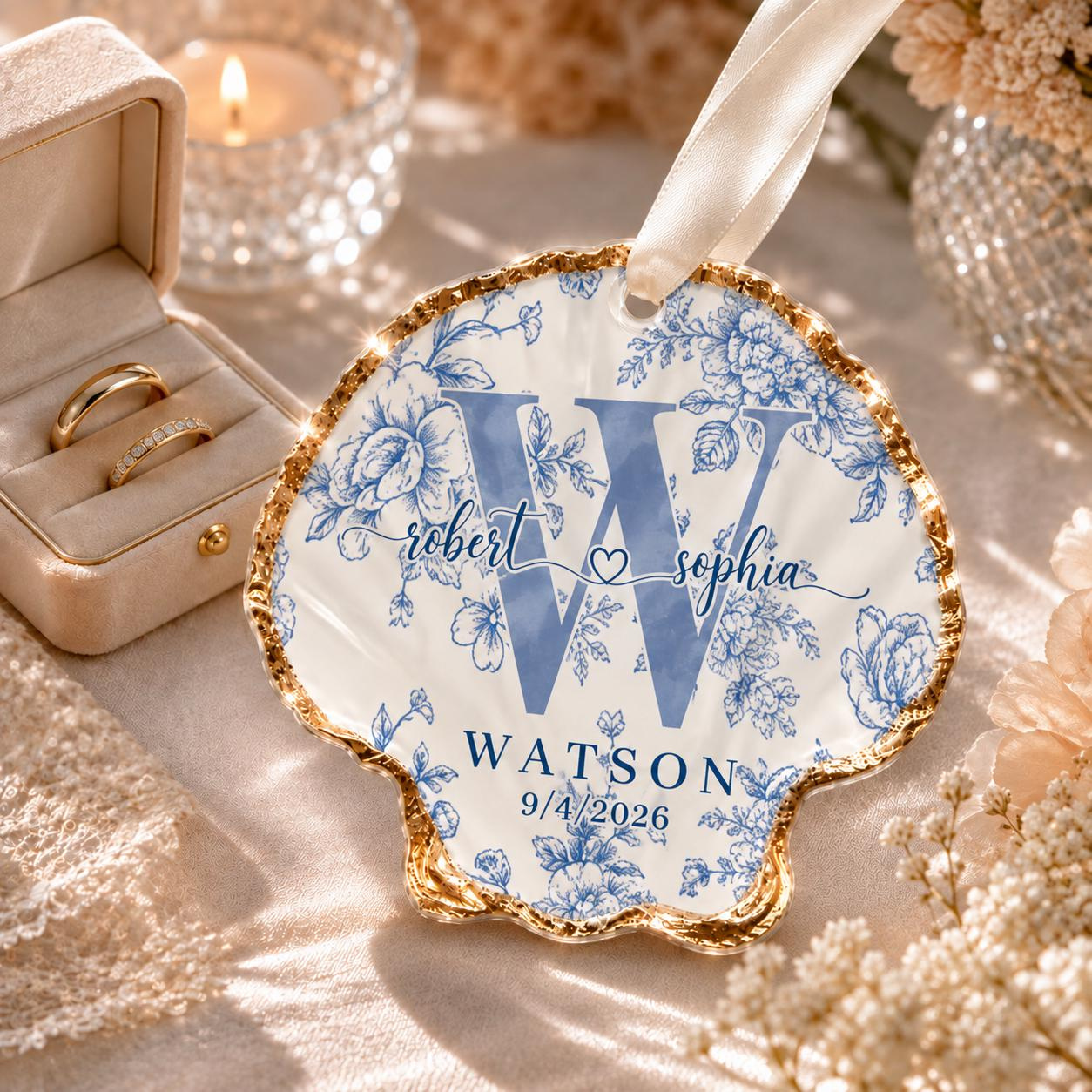 Personalized Beach Seashell Christmas Ornament for Couples – Custom Wedding & Anniversary Keepsake Personalized Beach Seashell Christmas Ornament for Couples – Custom Wedding & Anniversary Keepsake