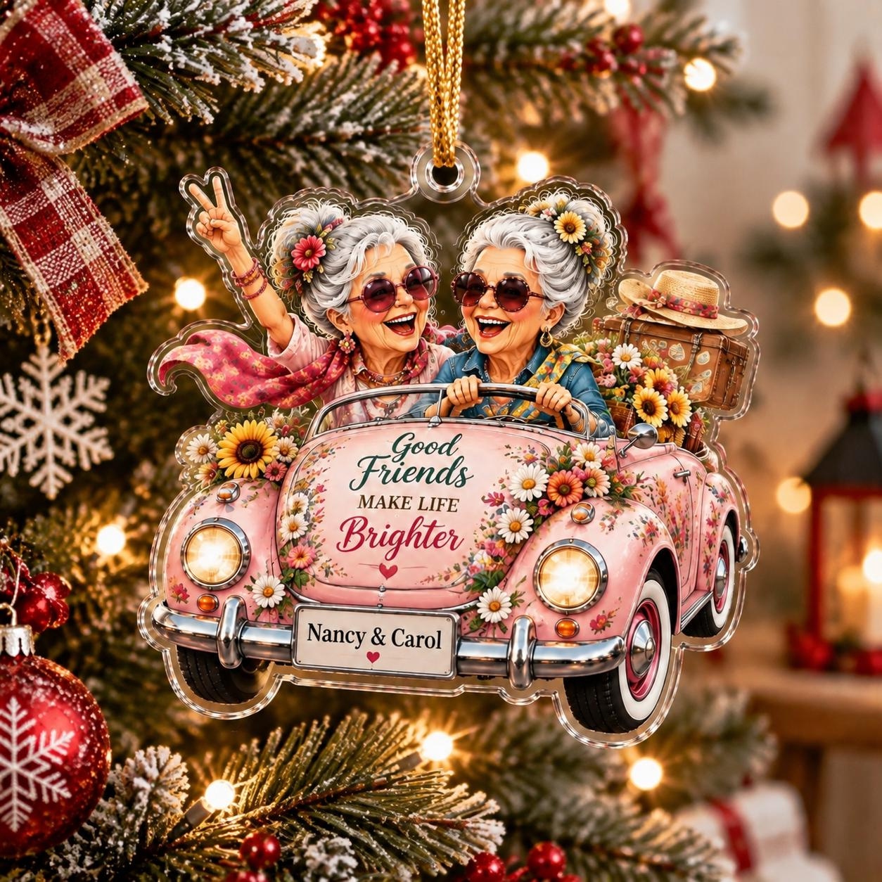Personalized Acrylic Christmas Ornament 2026 - Best Friend Forever BFF Gift with Custom Names 1 - MeasureMason Personalized Acrylic Christmas Ornament 2026 - Best Friend Forever BFF Gift with Custom Names 1
